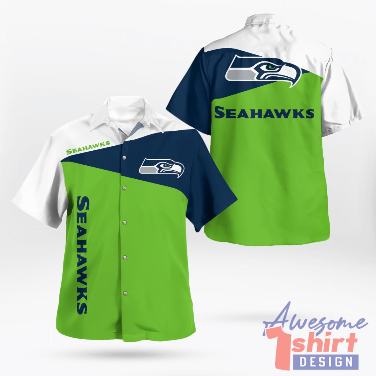 Seattle Seahawks 3D Printing Hawaiian Shirt Sport Team Aloha Summer Gift