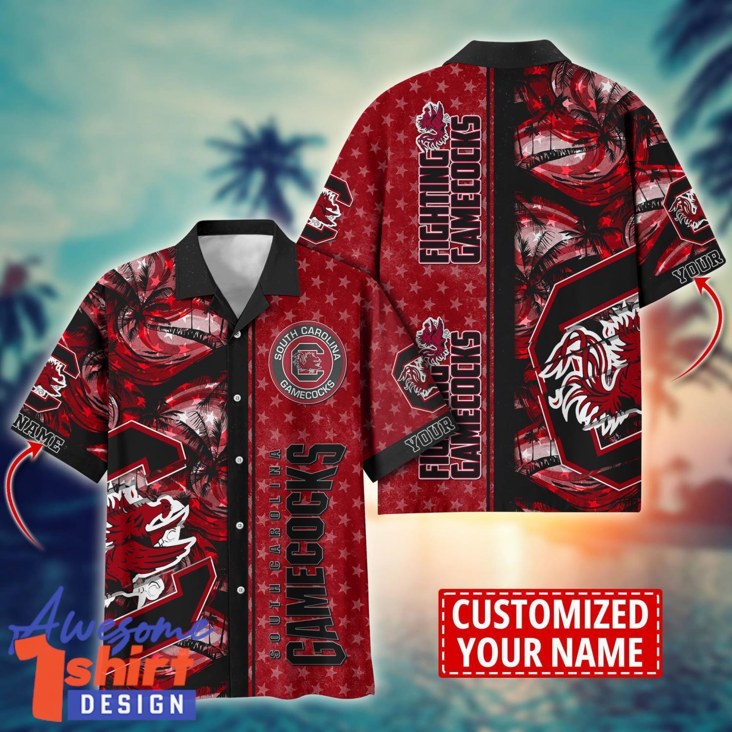 South Carolina Gamecocks Personalized Name Tropical Hawaiian Shirt Holiday Summer Gift