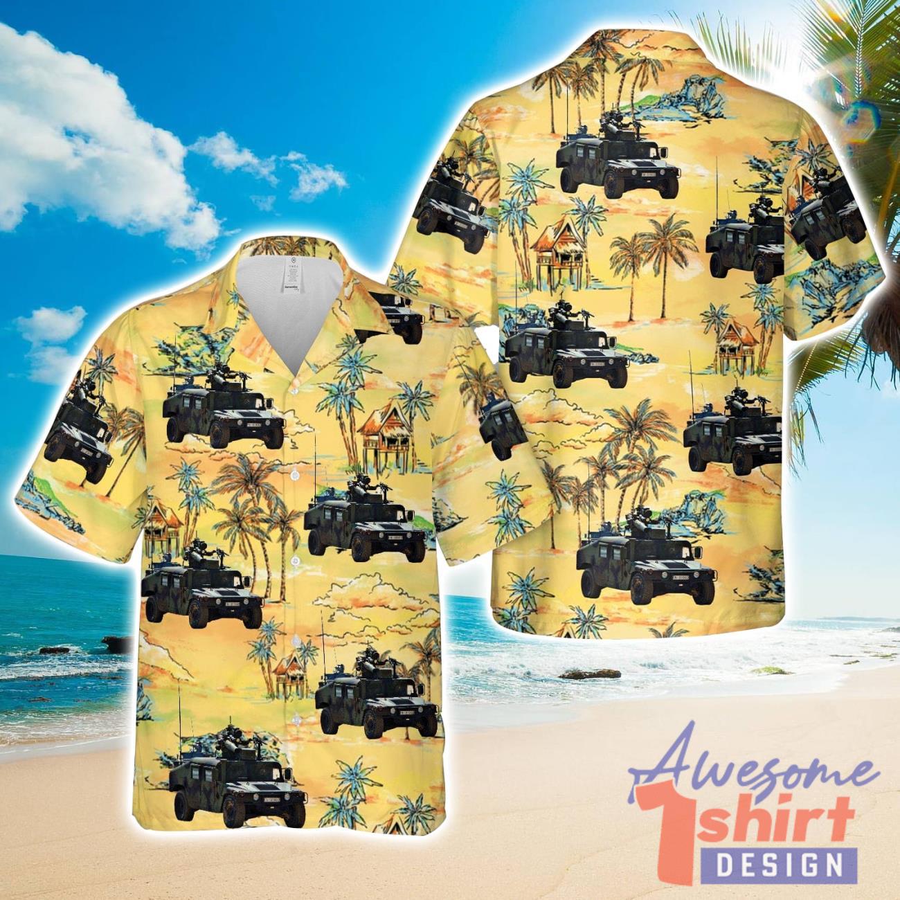 Spanish Marine Hummer TOW Hawaiian Shirt Unisex For Men And Women