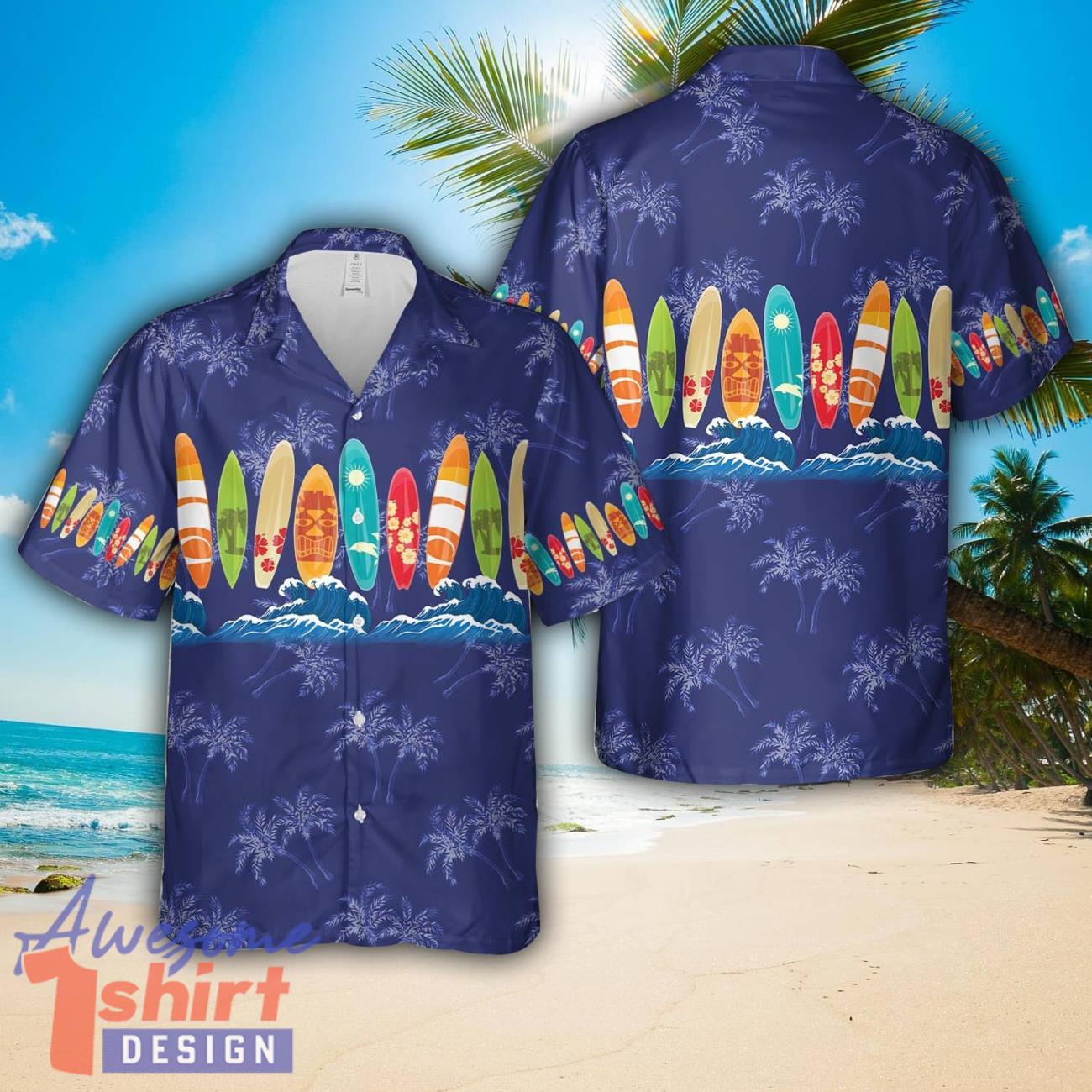 Surfboards AOP Hawaiian Shirt Summer Holiday Gift