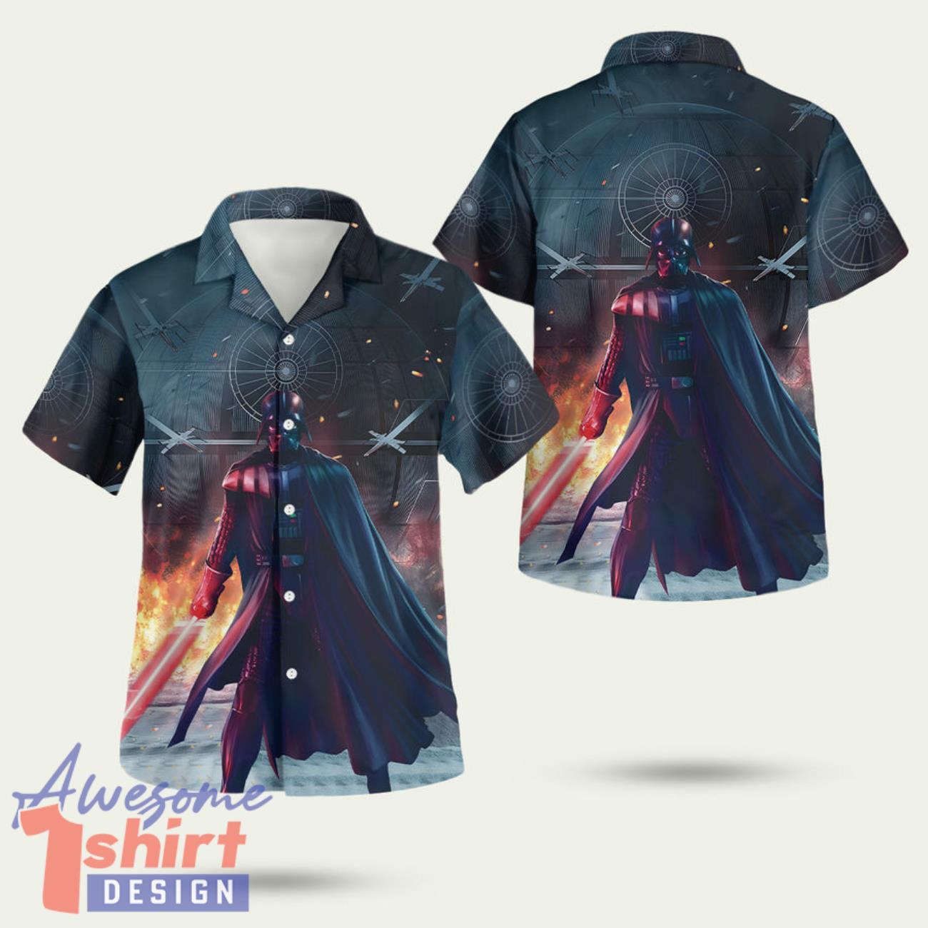 Darth Vader In Battle Star Wars 3D Hawaiian Shirt Summer Style Gift