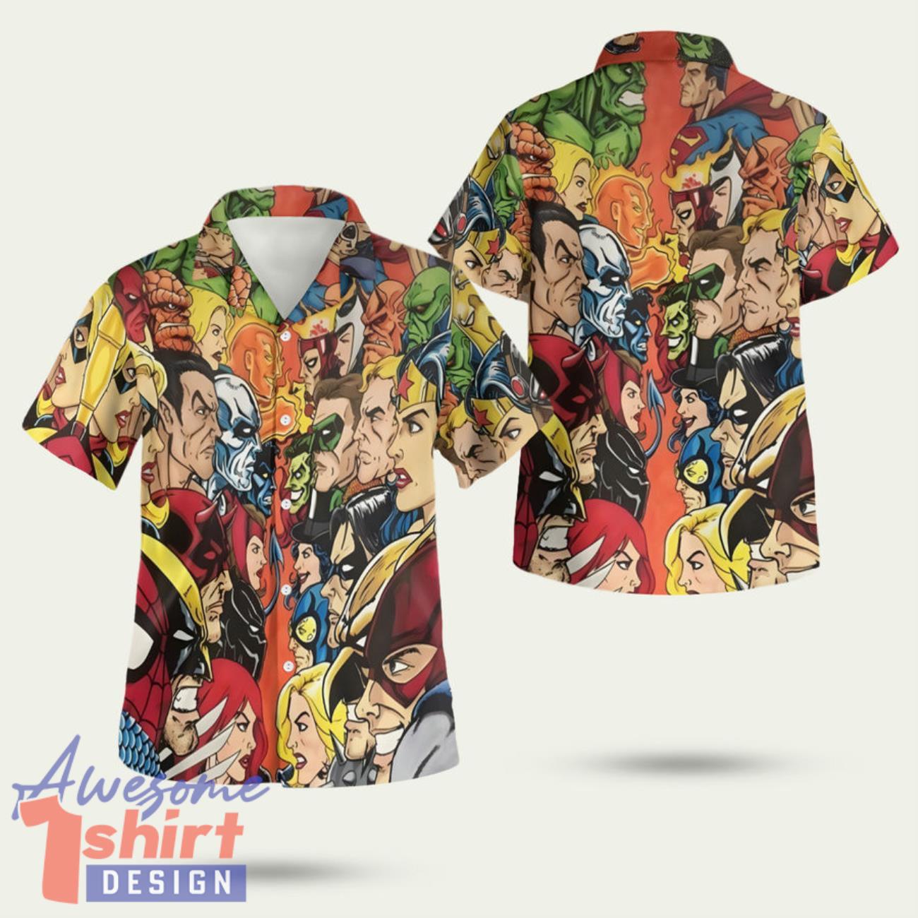 Dc Vs Marvel 3D Hawaiian Shirt Summer Style Gift