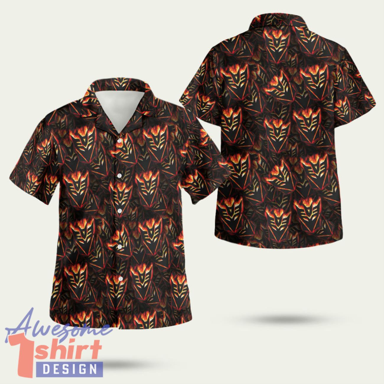 Decepticon Transformer 3D Hawaiian Shirt Summer Style Gift