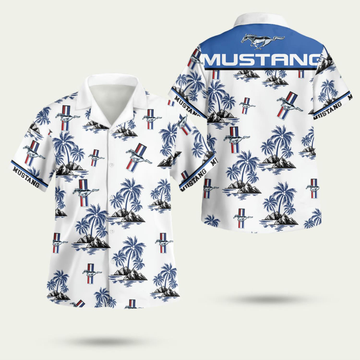 Ford Mustang Logo 3D Hawaiian Shirt Summer Style Gift