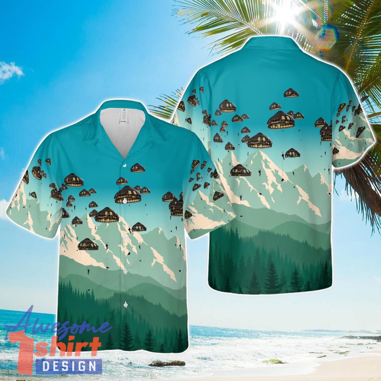 French Army Airborne Troops In Spring Storm Drop In Estonia  Aloha 3D Hawaiian Shirt