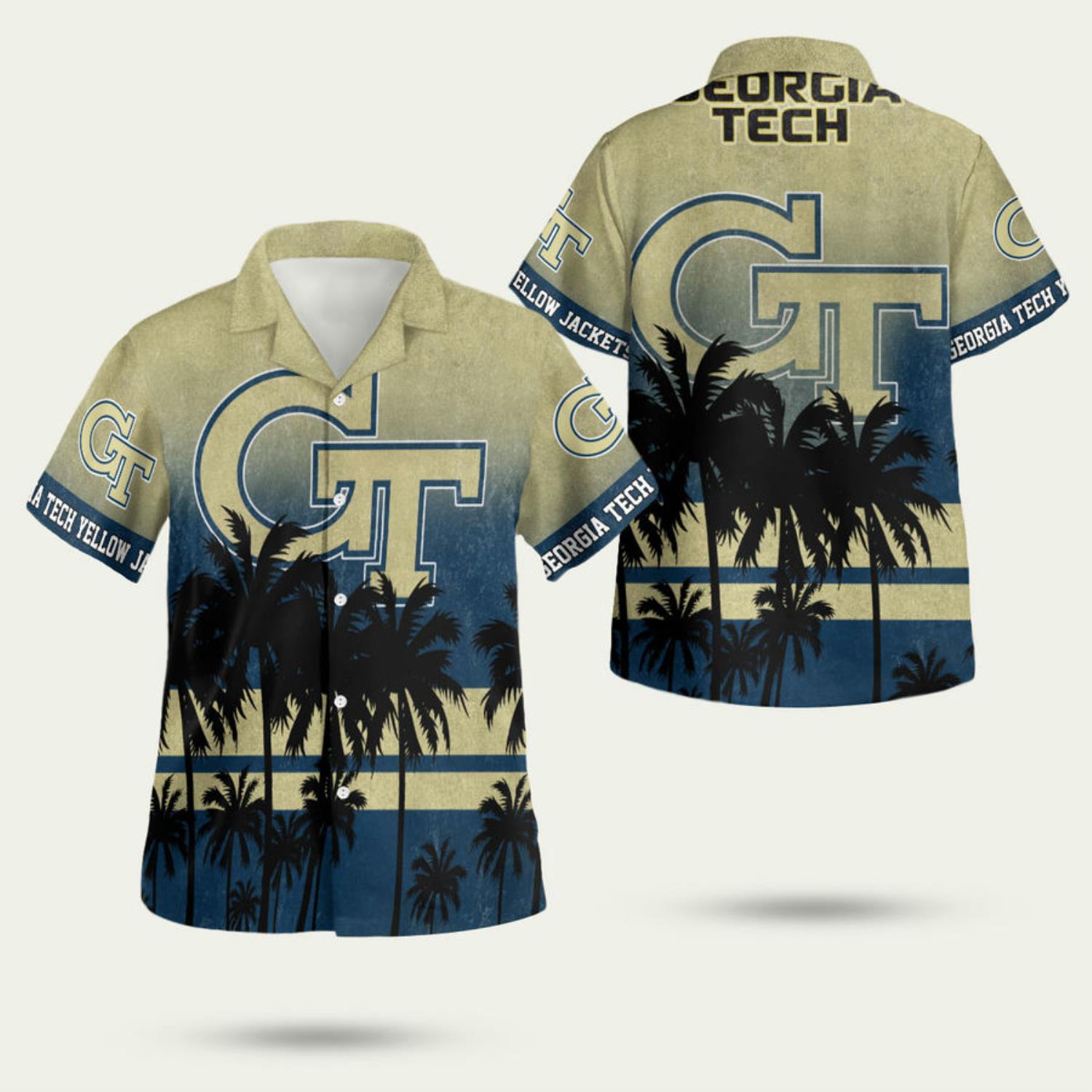 Georgia Tech Yellow Jackets 3D Hawaiian Shirt Summer Style Gift