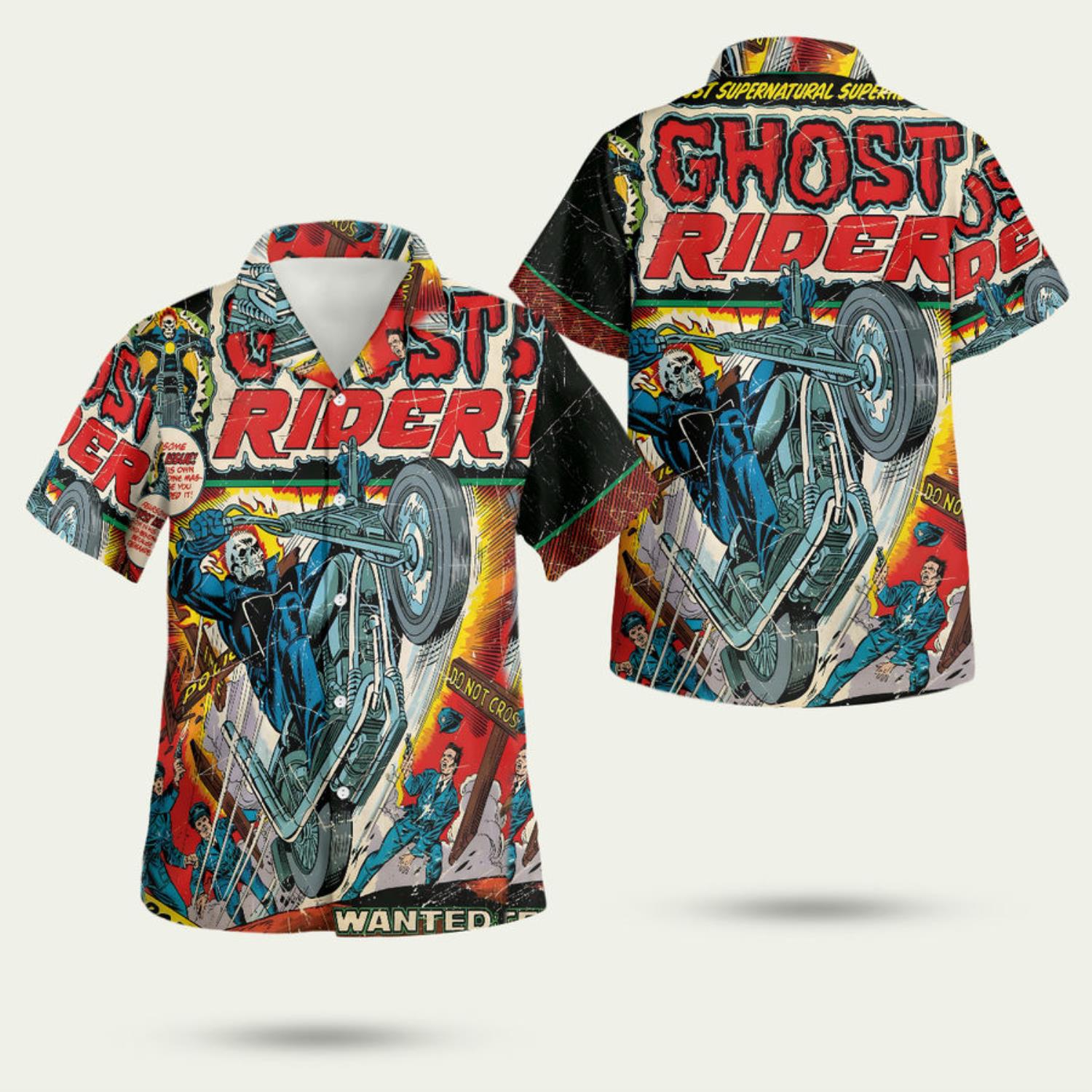 Ghost Rider 3D Hawaiian Shirt Summer Style Gift