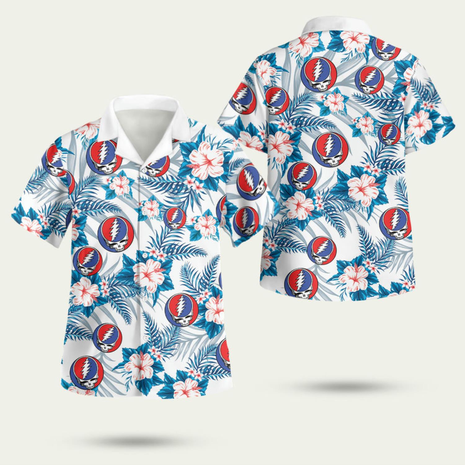 Grateful Dead Rock Band 3D Hawaiian Shirt Summer Style Gift