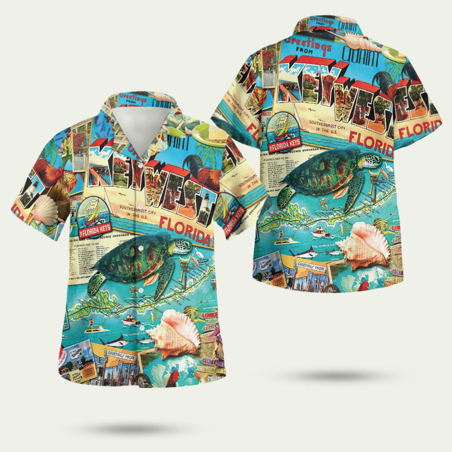 Greetings From Keywest 3D Hawaiian Shirt Summer Style Gift