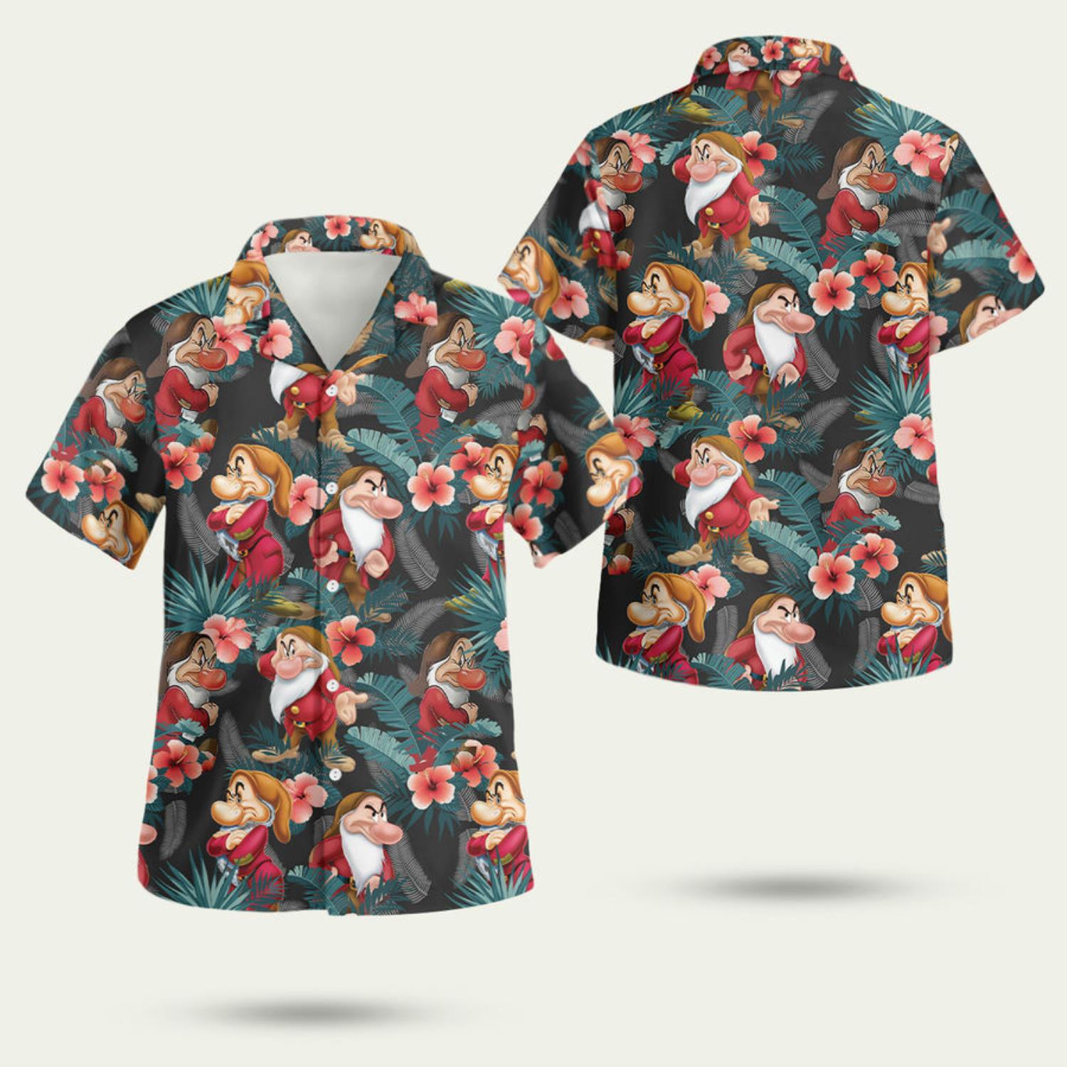 Grumpy Disney 3D Hawaiian Shirt Summer Style Gift