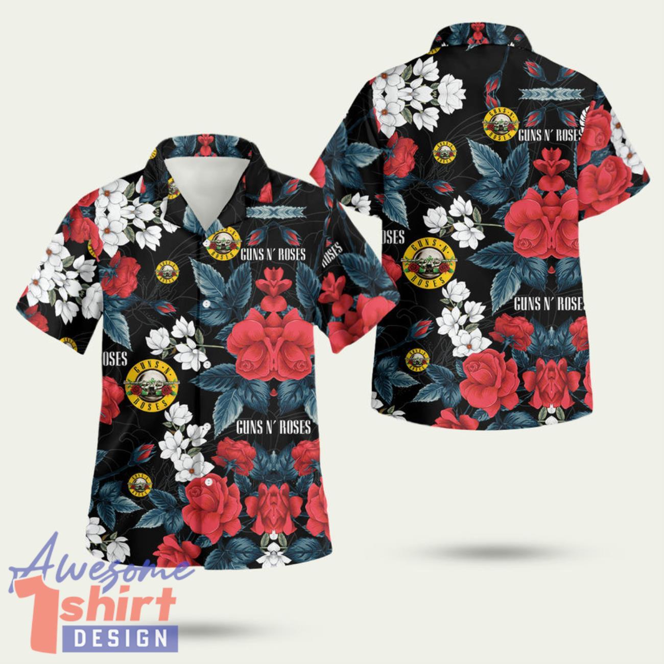 Guns N Roses Music Band Logo 3D Hawaiian Shirt Summer Style Gift