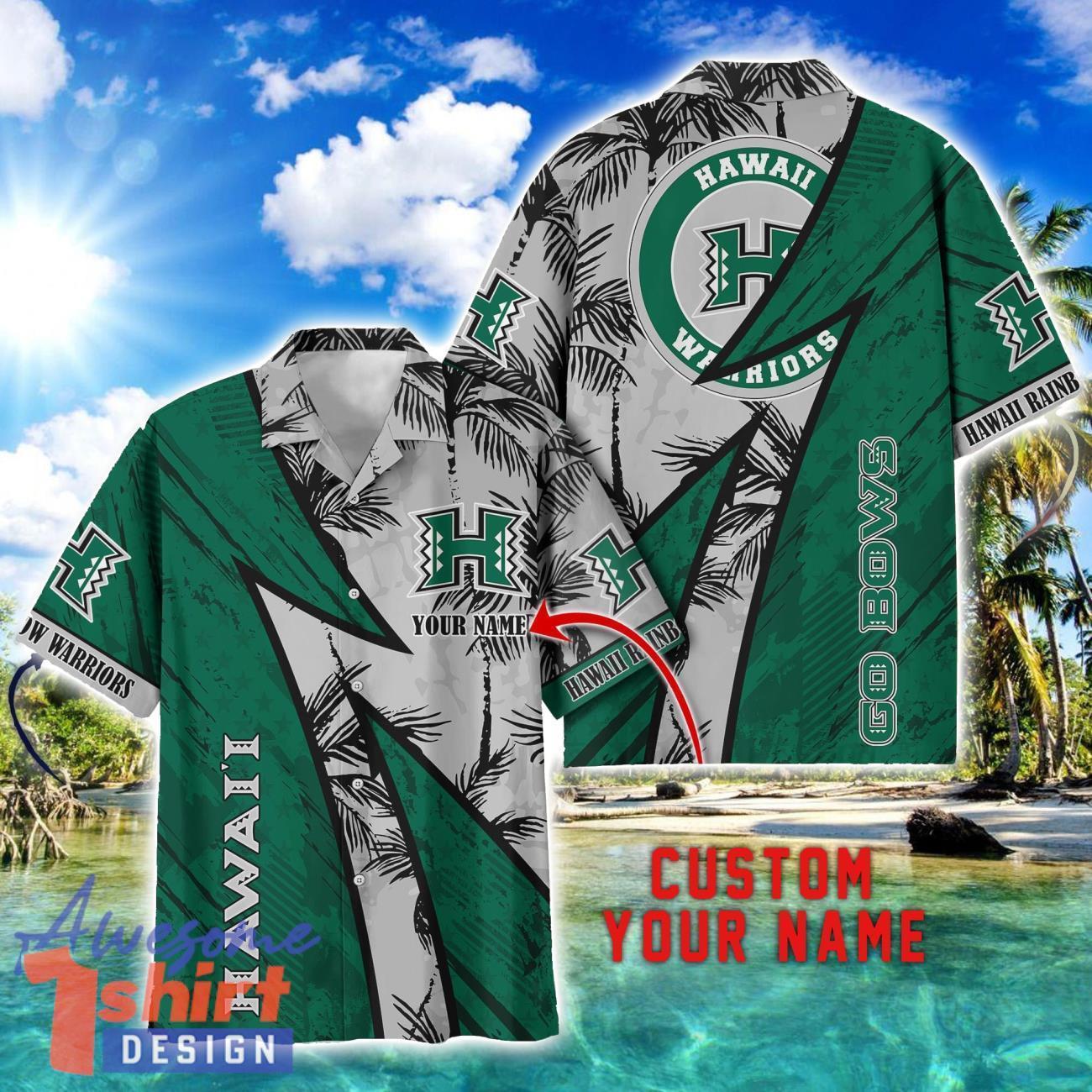 Hawaii Rainbow Warriors AOP Hawaiian Shirt Beach Summer Shirt Personalized Name For fans