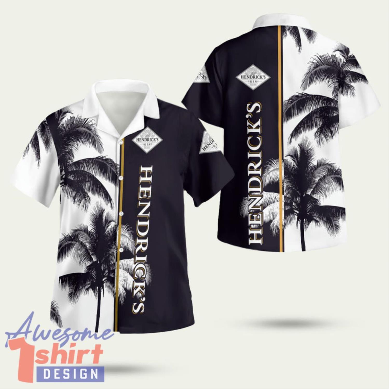 Hendrick Is Gin Palm Tree 3D Hawaiian Shirt Summer Style Gift