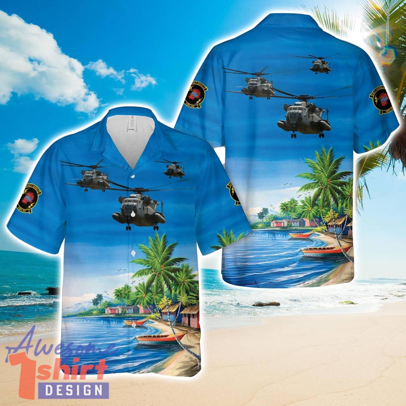 HMH-362 CH-53D  Aloha 3D Hawaiian Shirt