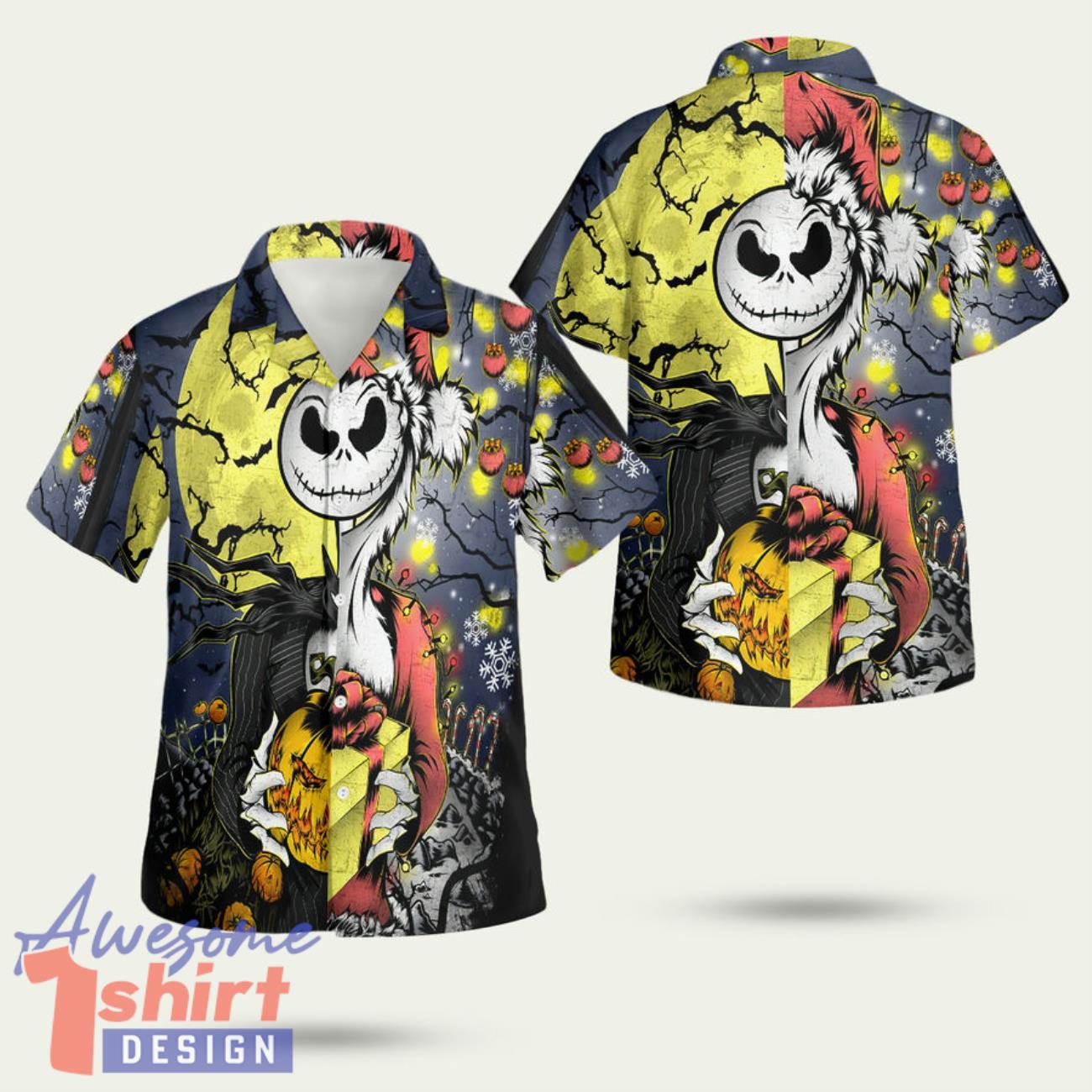 Jack Skellington Happy Halloween 3D Hawaiian Shirt Summer Style Gift