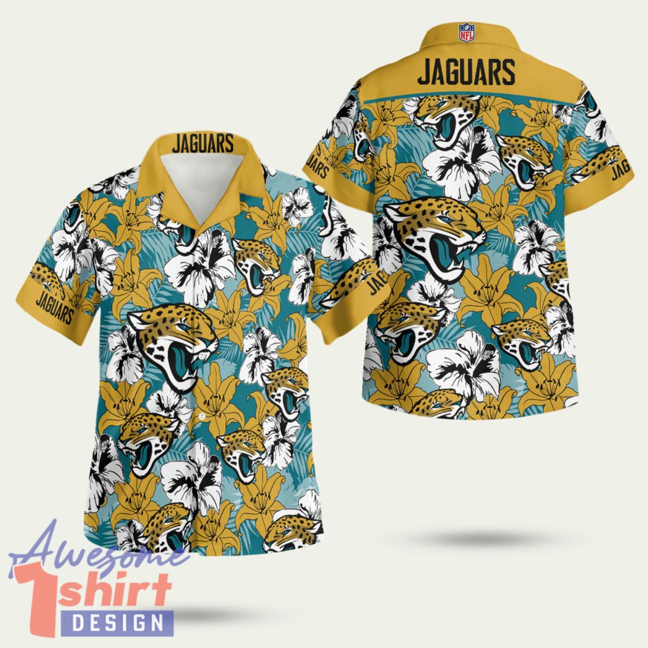 Jacksonville Jaguars Floral Flower 3D Hawaiian Shirt Summer Style Gift