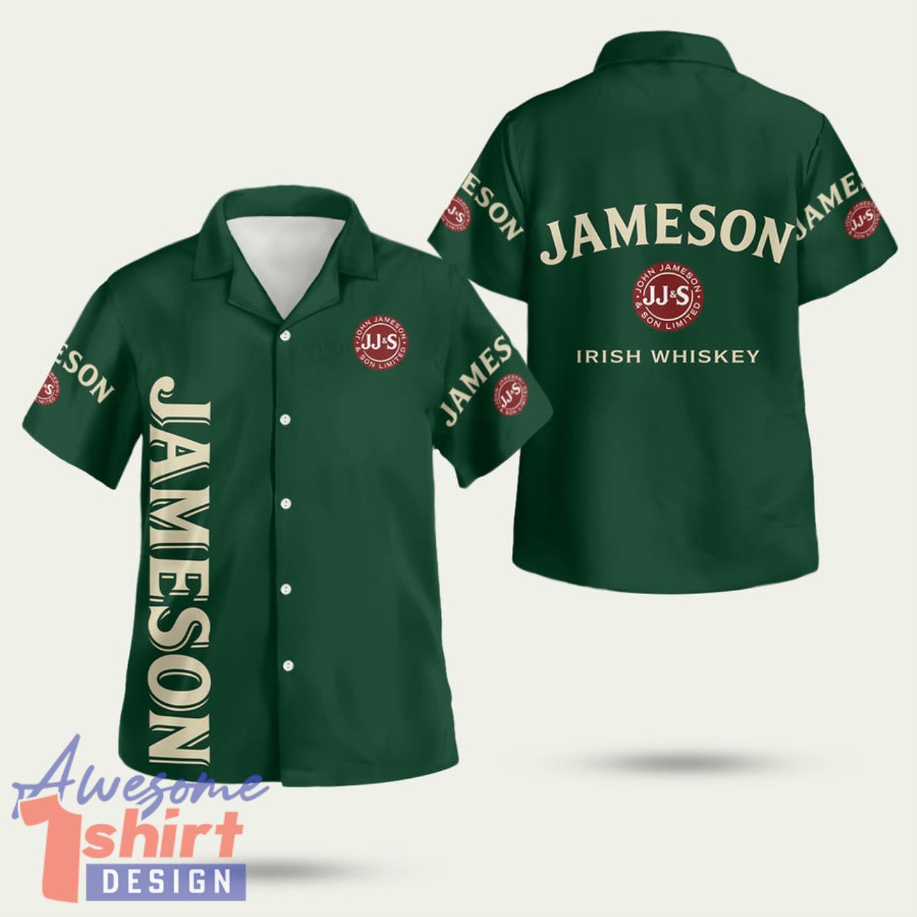 Jameson Irish Whiskey Green 3D Hawaiian Shirt Summer Style Gift