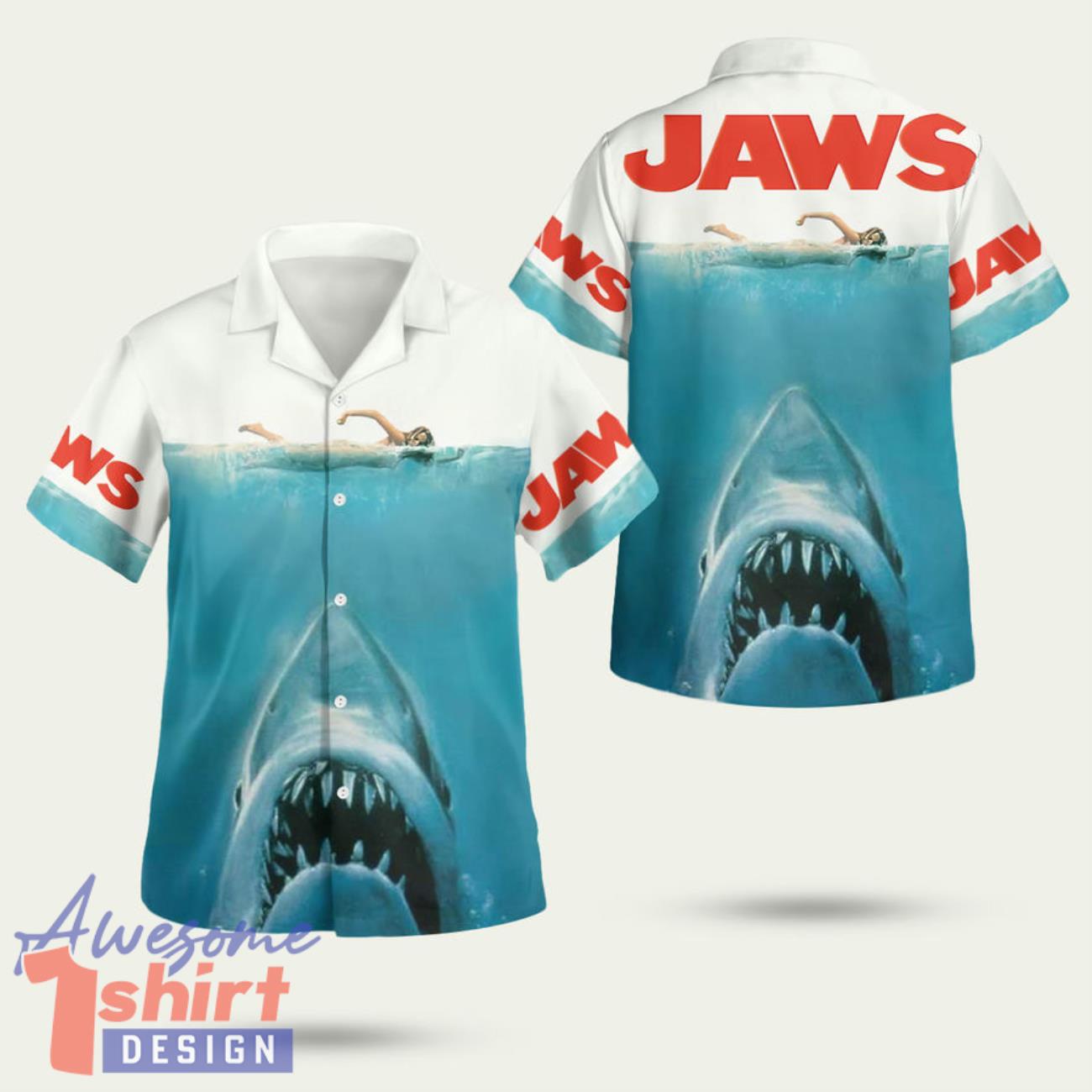 Jaws Thriller Film Shark Ocean 3D Hawaiian Shirt Summer Style Gift