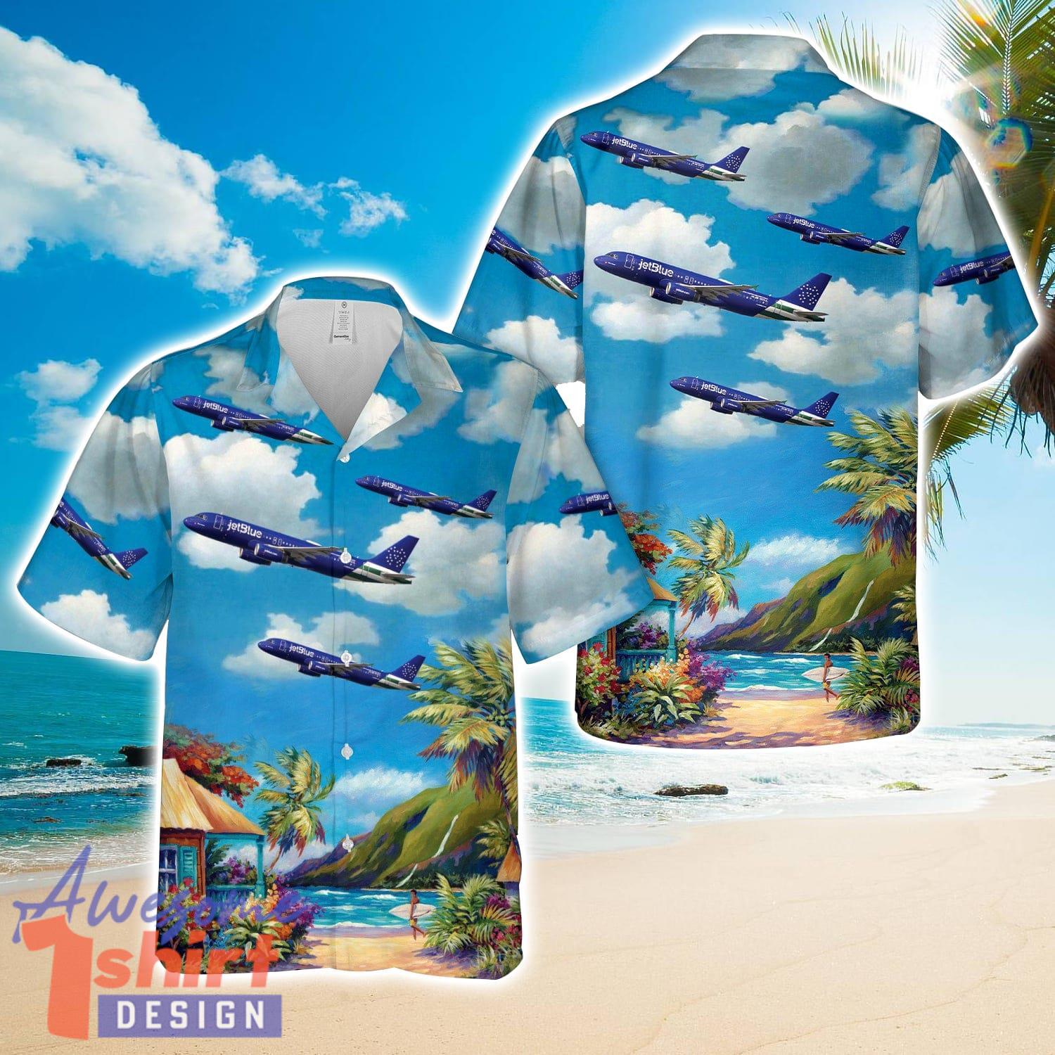 JetBlue Airways (NYPD Livery) A320-200 N531JL Hawaiian Shirt Men Women Men Women Beach Shirt