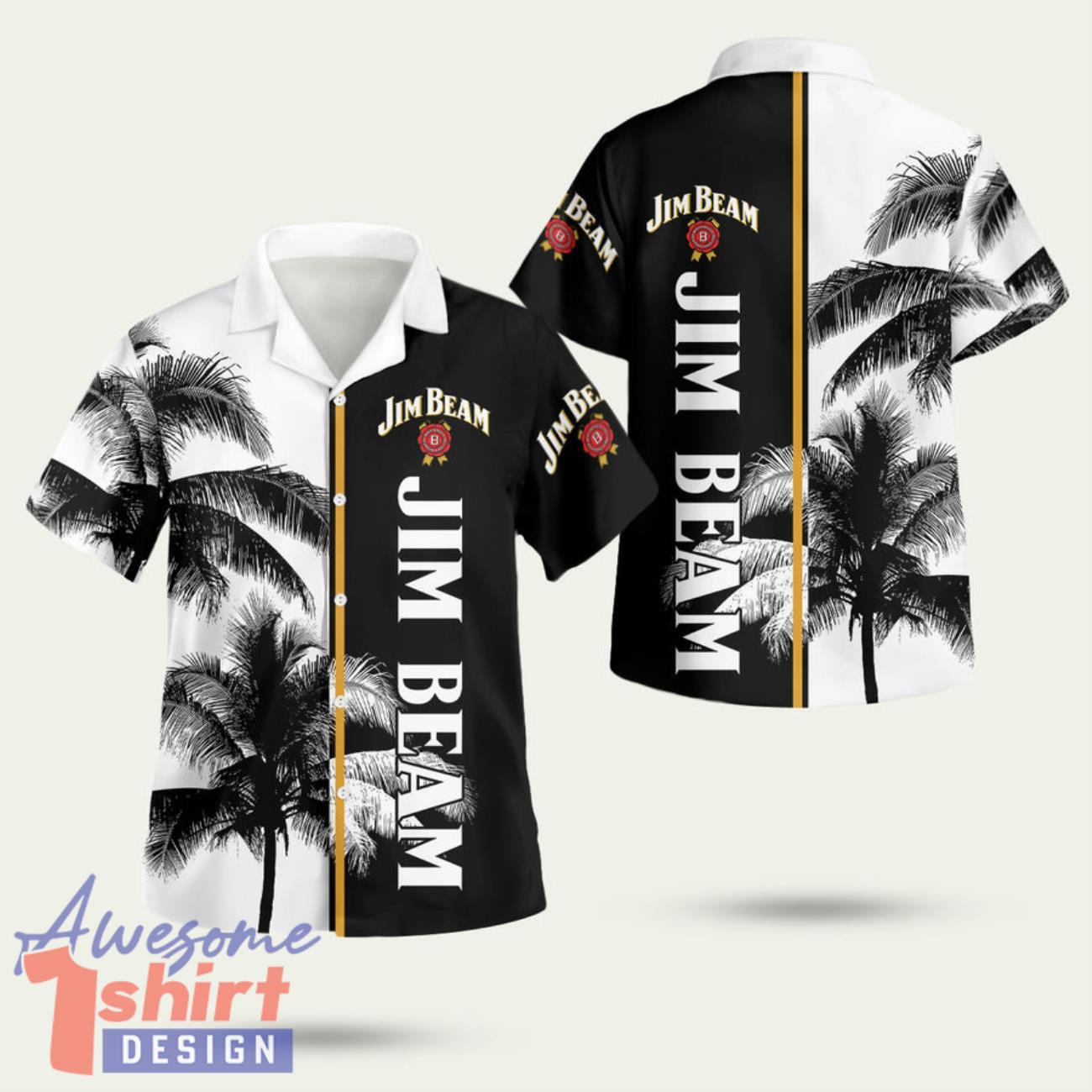 Jim Beam Palm Tree 3D Hawaiian Shirt Summer Style Gift