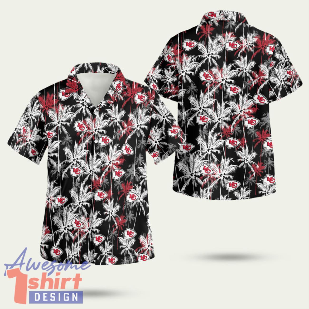 Kansas City Chiefs Black 3D Hawaiian Shirt Summer Style Gift