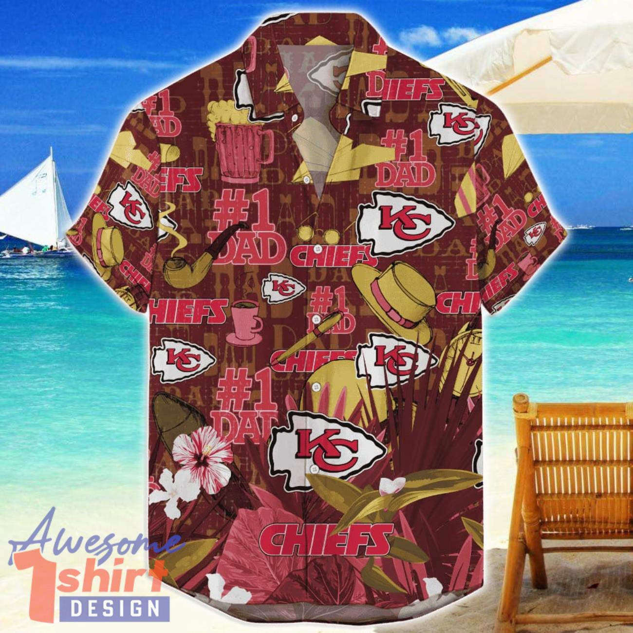 Kansas City Chiefs Hawaiian Shirt Father’s Day Gift For Dad Grandpa NFL Team