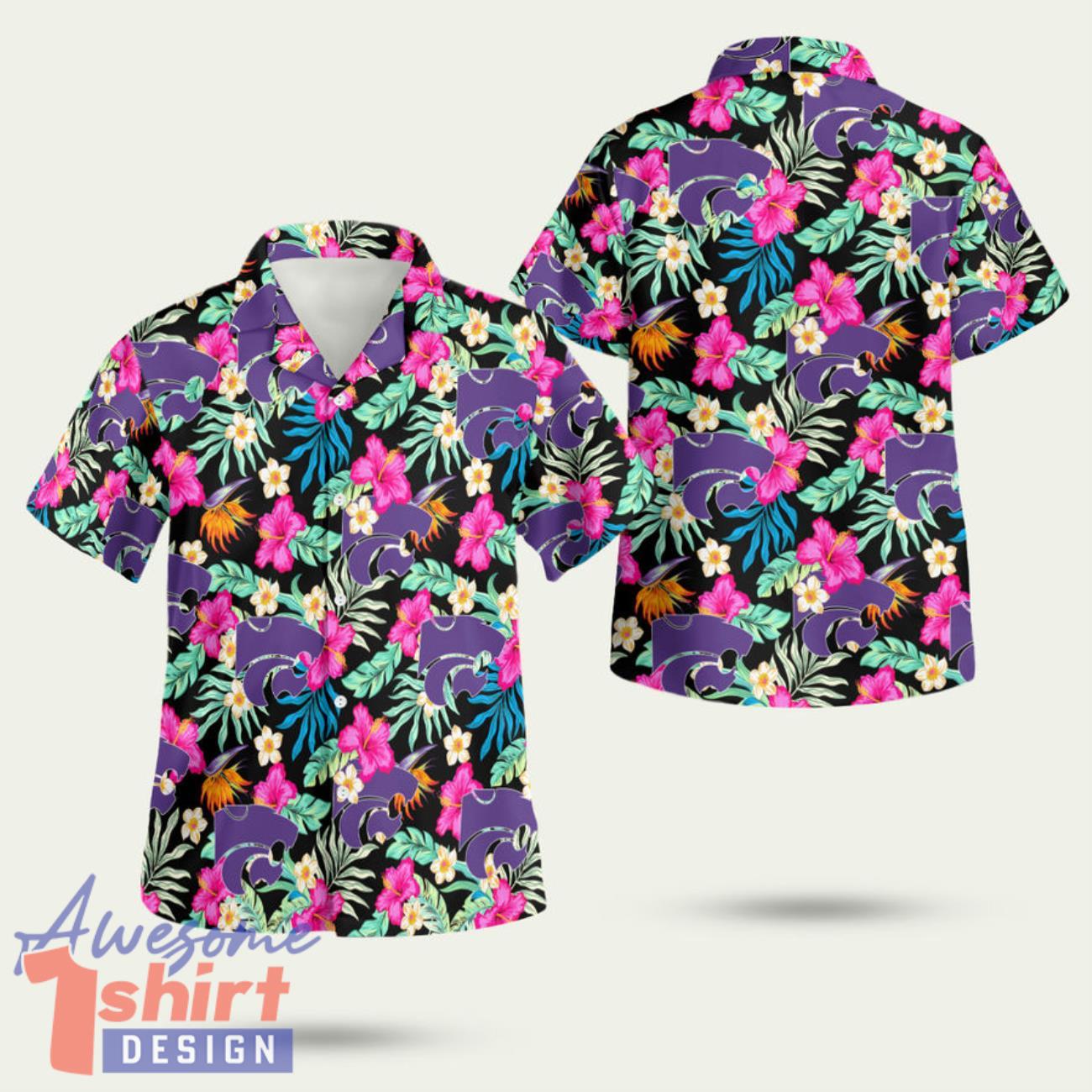 Kansas State Wildcats Hibiscus 287 3D Hawaiian Shirt Summer Style Gift