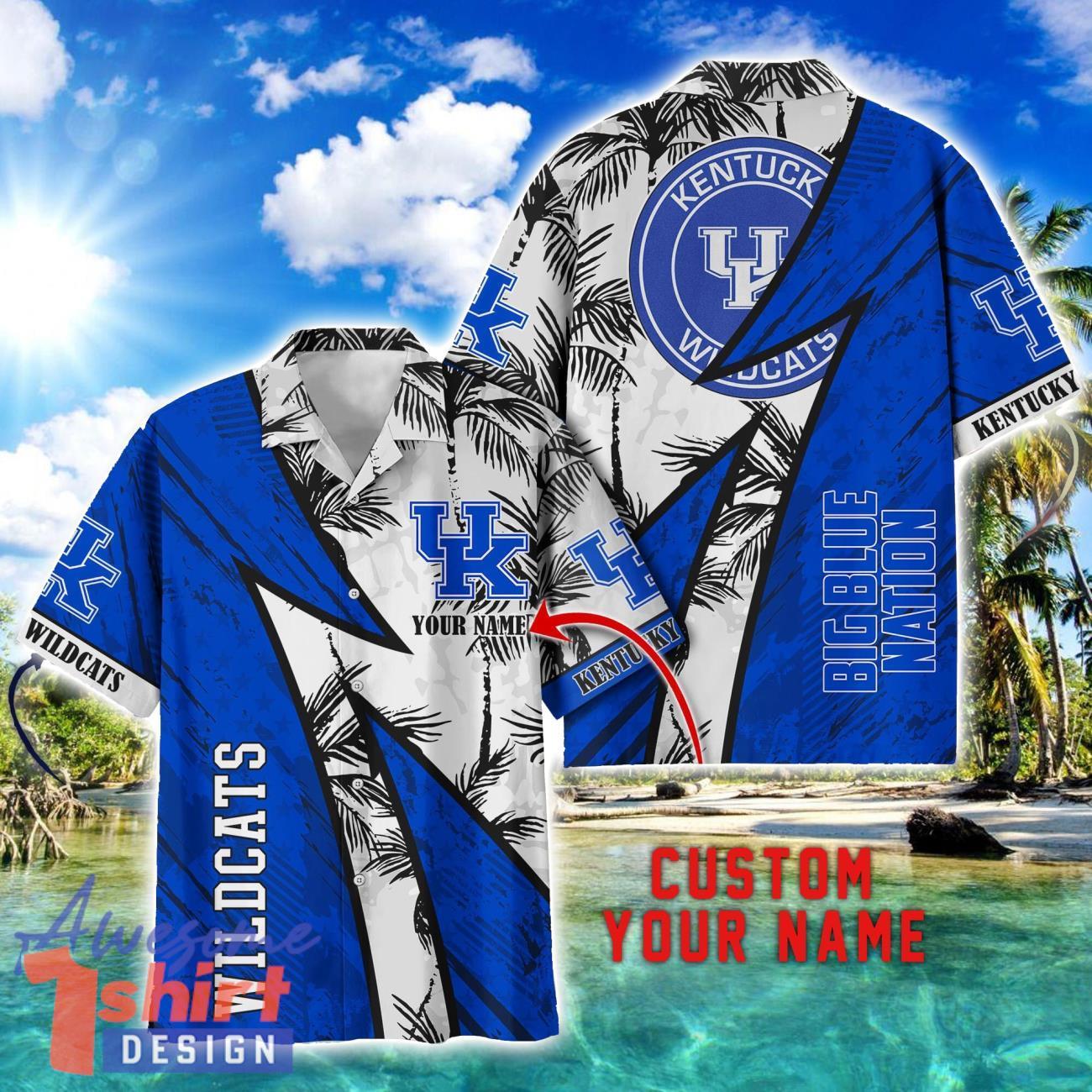 Kentucky Wildcats AOP Hawaiian Shirt Beach Summer Shirt Personalized Name For fans