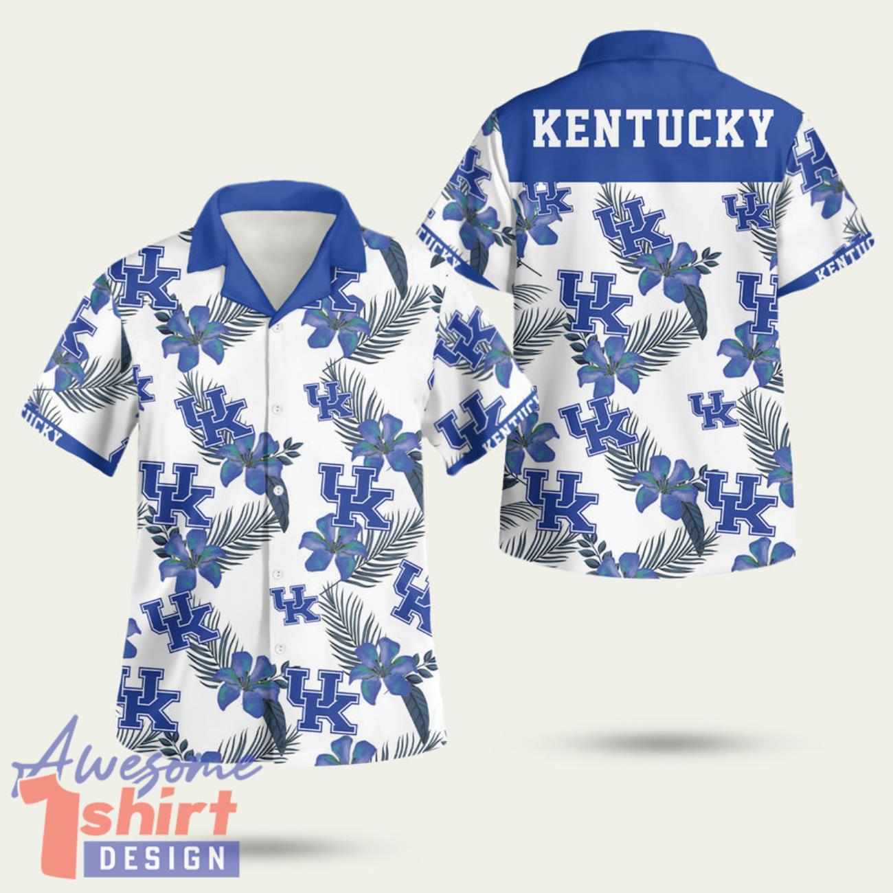 Kentucky Wildcats Basketball Logo Summer Wear Sleeve 3D Hawaiian Shirt Summer Style Gift