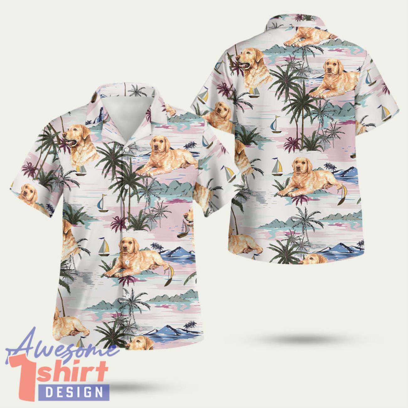 Labrador Retriever Tropical Summer 3D Hawaiian Shirt Summer Style Gift