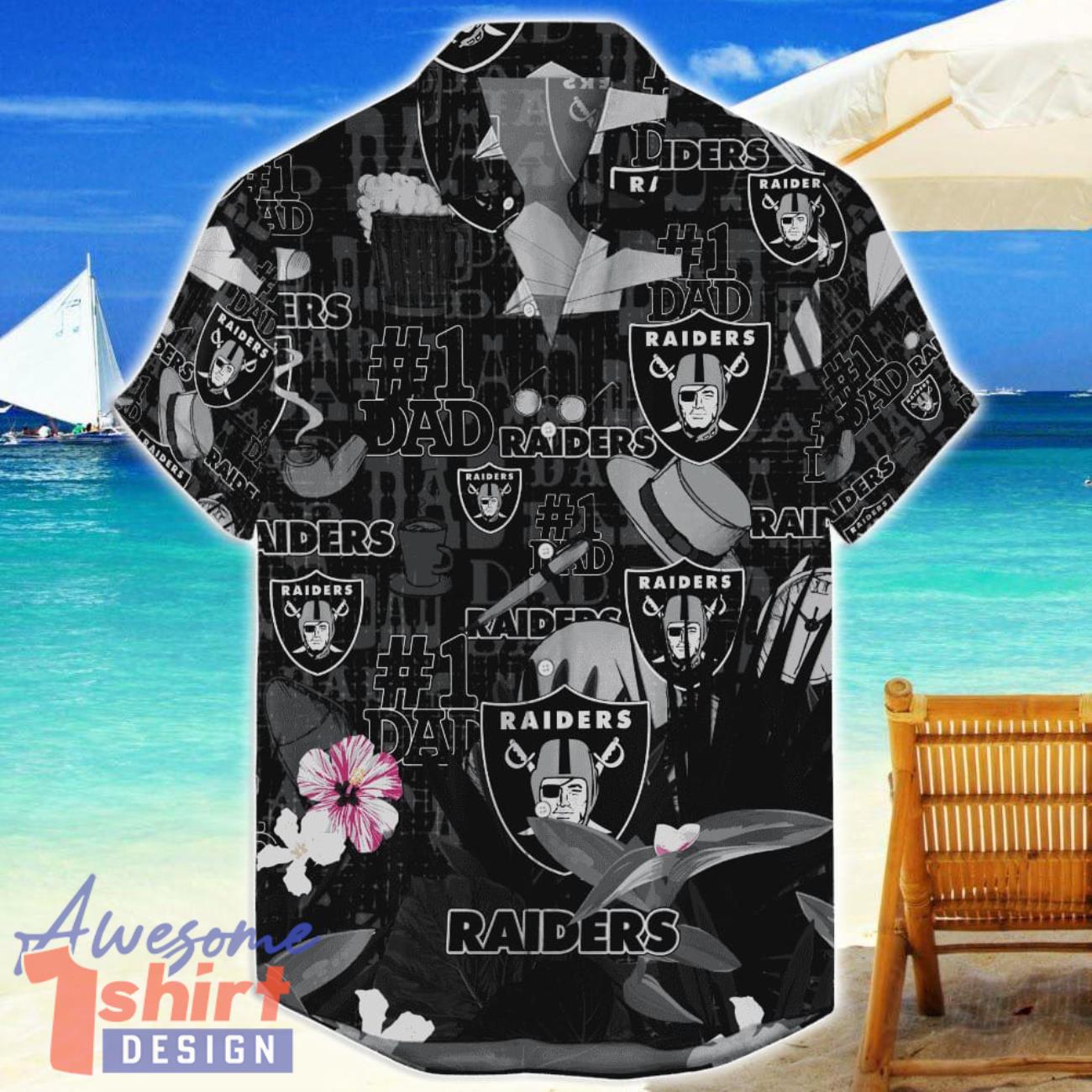 Las Vegas Raiders Hawaiian Shirt Father’s Day Gift For Dad Grandpa NFL Team