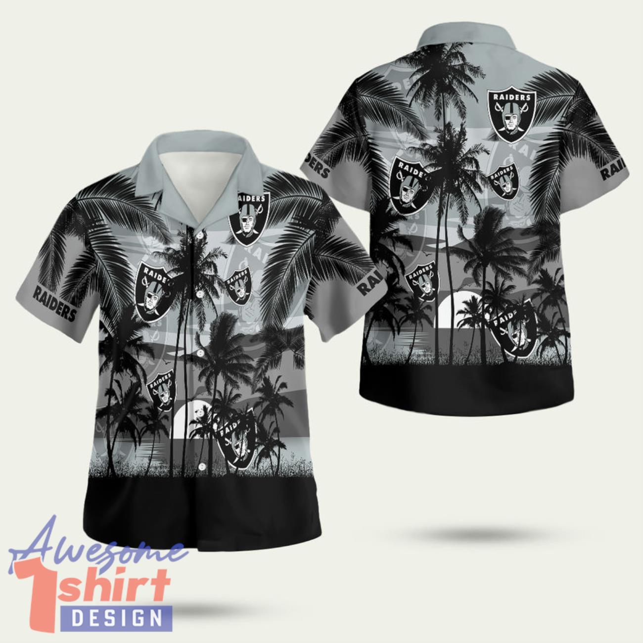 Las Vegas Raiders Tropical 2 3D Hawaiian Shirt Summer Style Gift