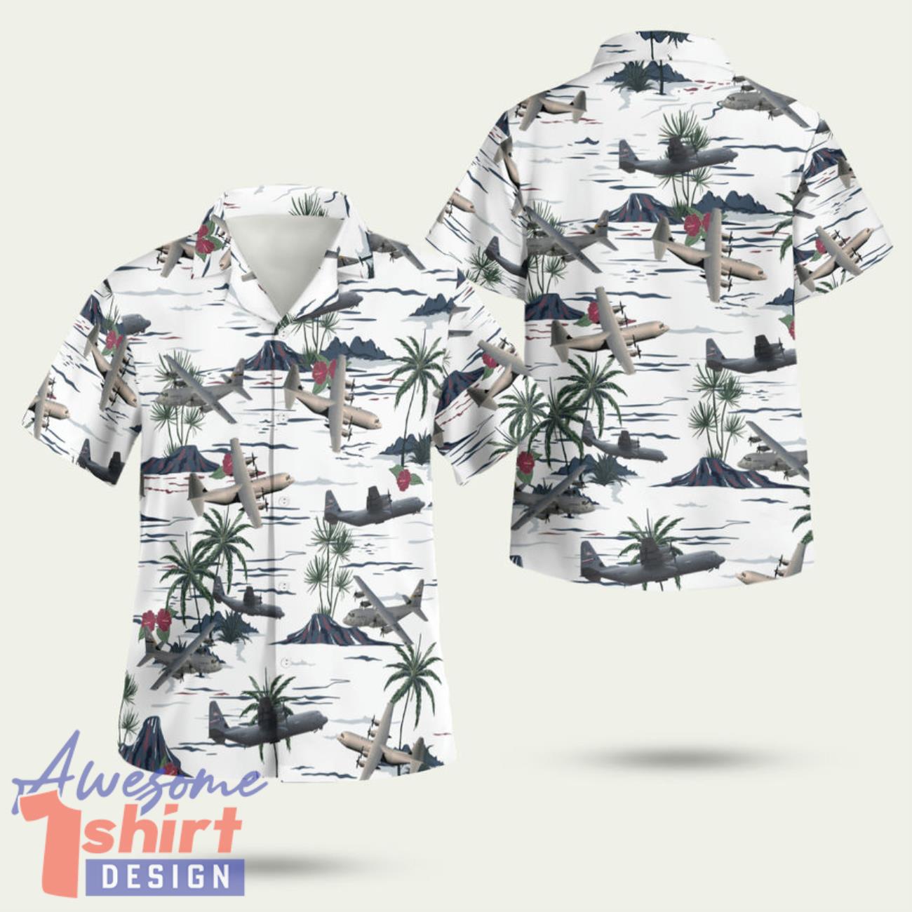 Lockheed Martin C130j Super Hercules 3D Hawaiian Shirt Summer Style Gift