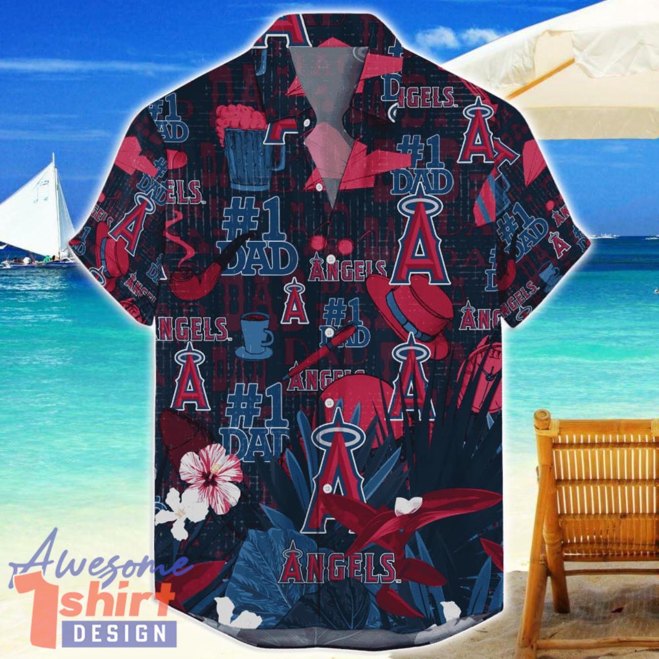 Los Angeles Angels Hawaiian Shirt Father’s Day Gift For Dad Grandpa MLB Team