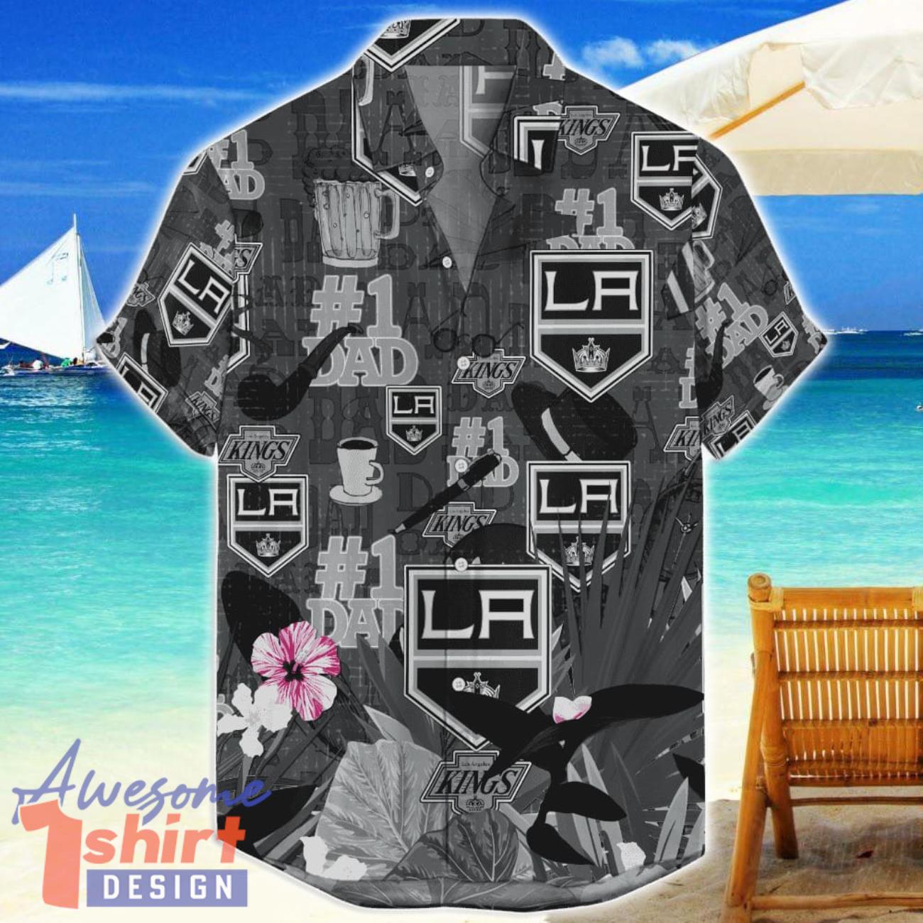 Los Angeles Kings Hawaiian Shirt Father’s Day Gift For Dad Grandpa NHL Team