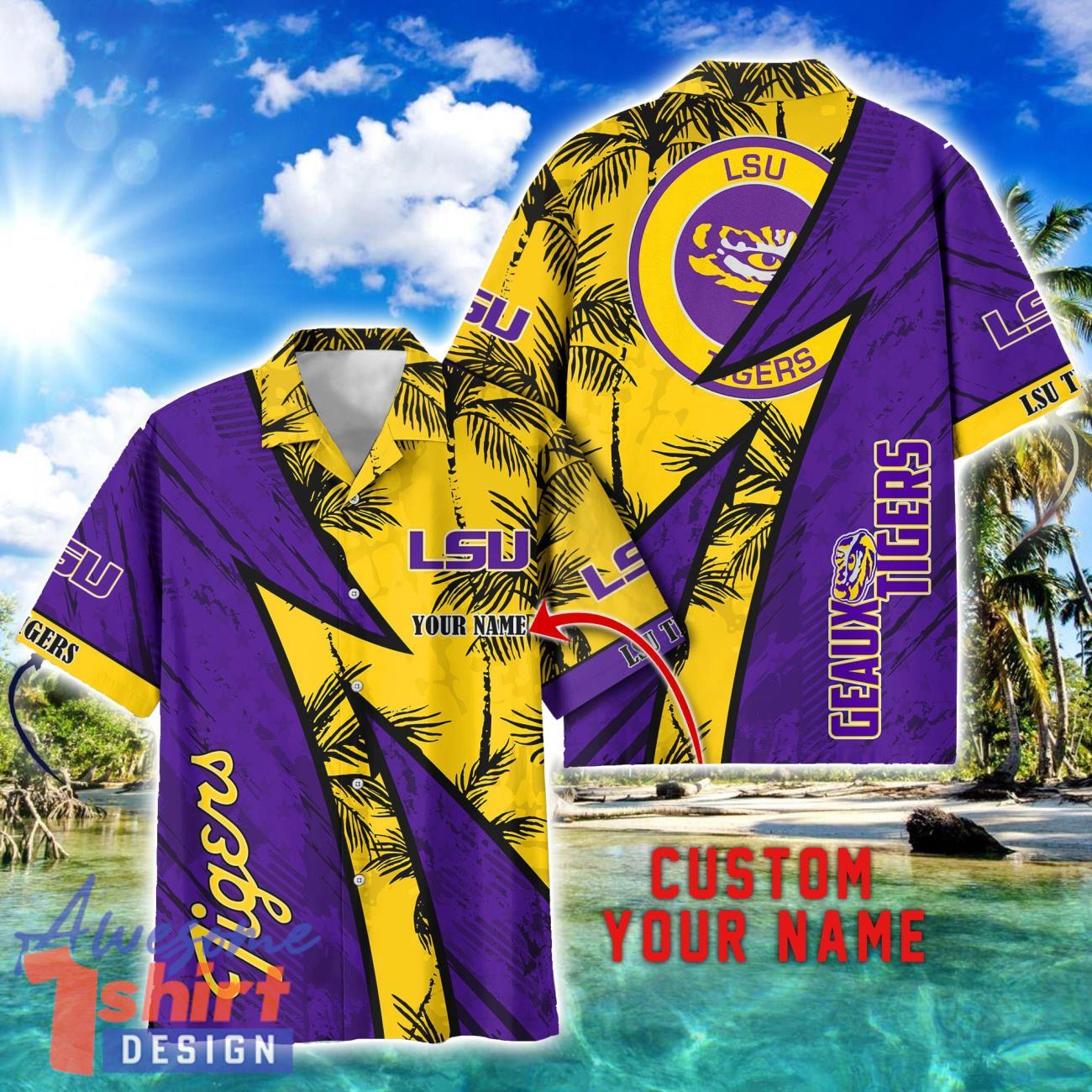 LSU TIGERS AOP Hawaiian Shirt Beach Summer Shirt Personalized Name For fans