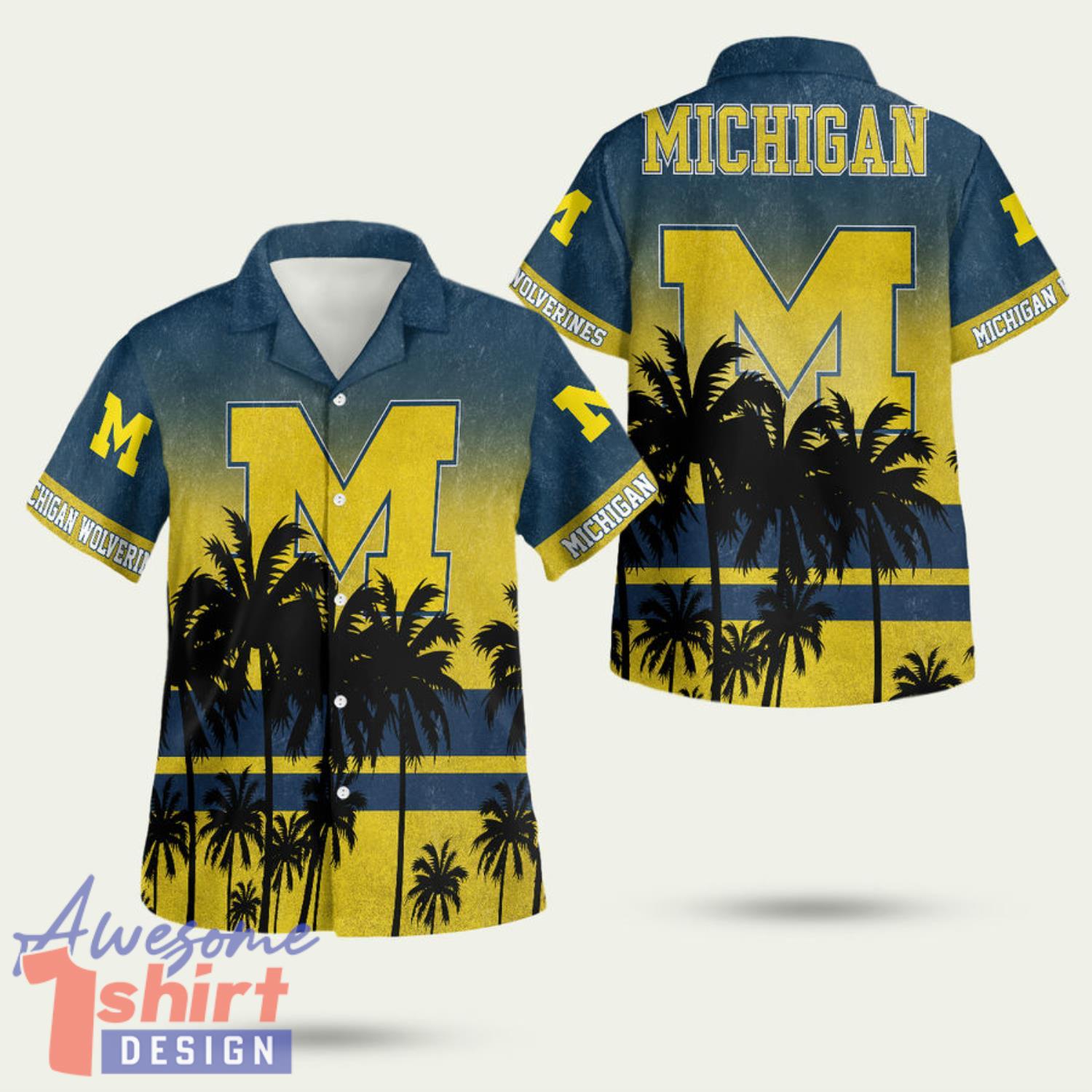 Michigan Wolverines 01 3D Hawaiian Shirt Summer Style Gift