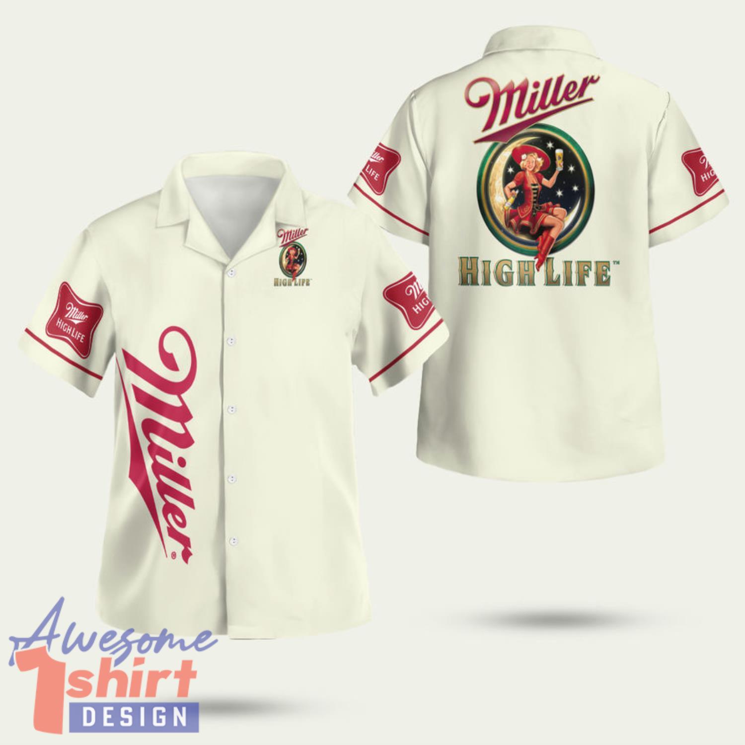 Miller High Life 3d 3D Hawaiian Shirt Summer Style Gift