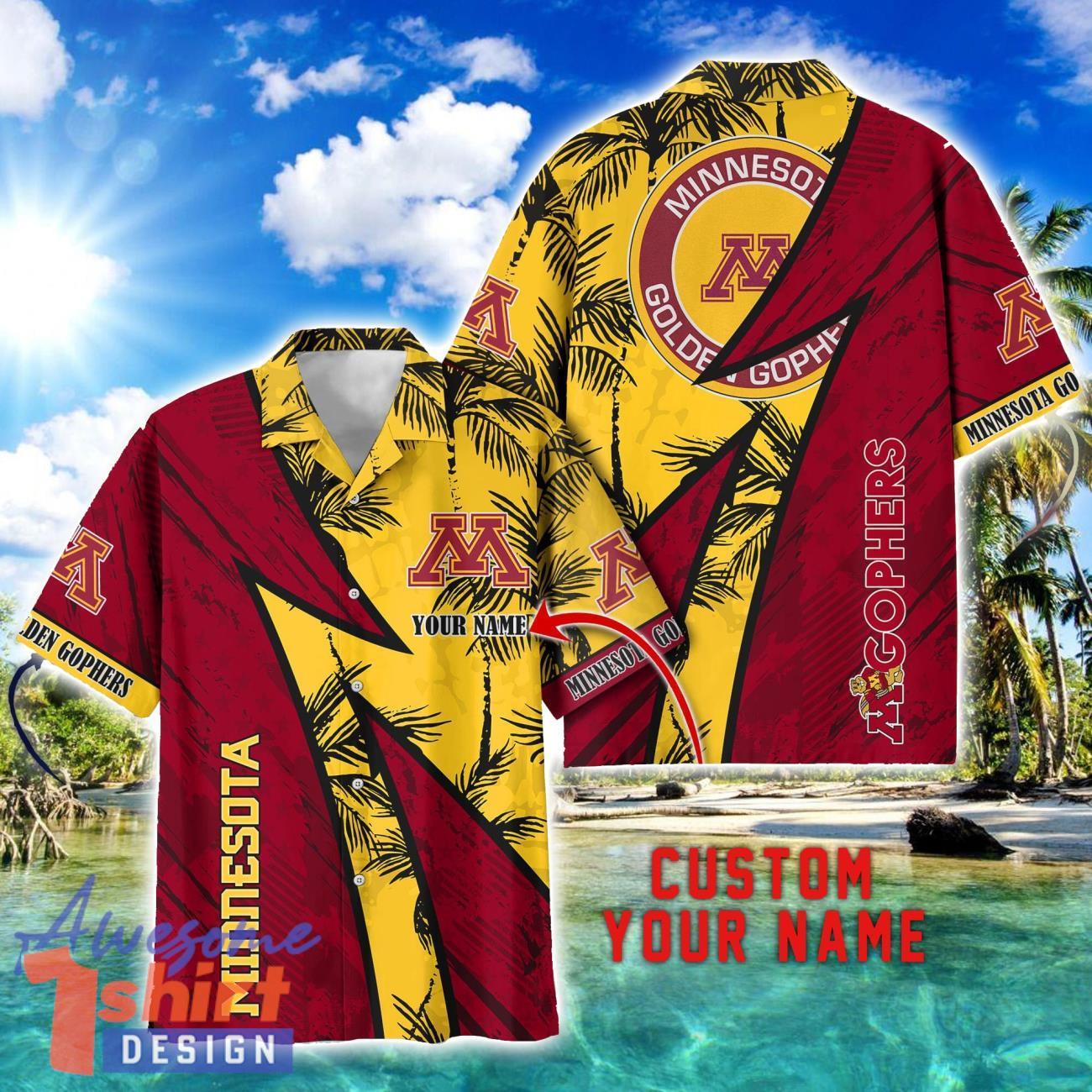 Minnesota Golden Gophers AOP Hawaiian Shirt Beach Summer Shirt Personalized Name For fans