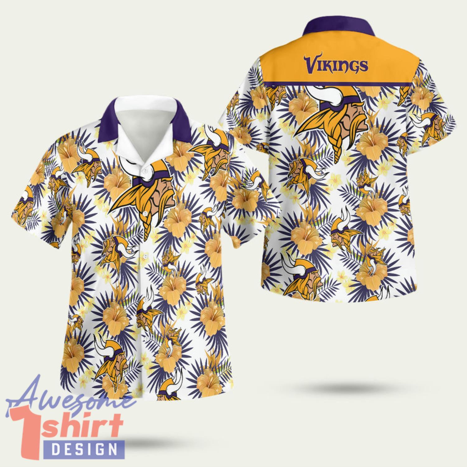 Minnesota Vikings 09 3D Hawaiian Shirt Summer Style Gift