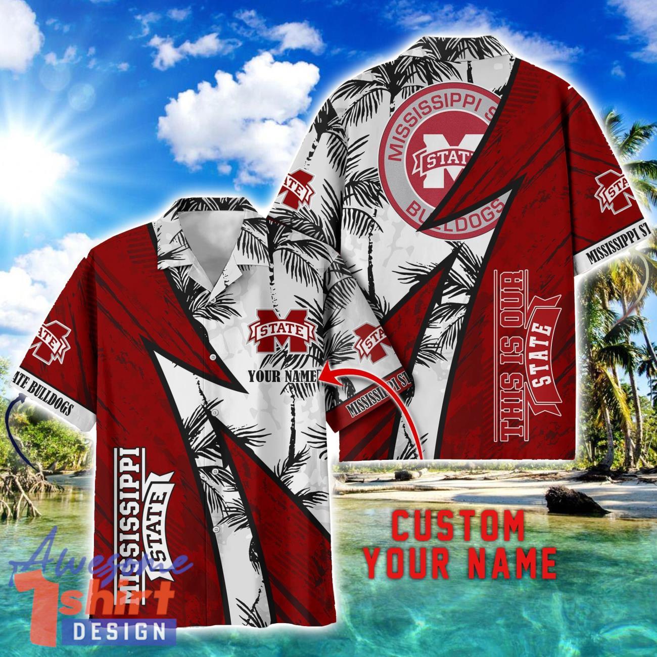 Mississippi State Bulldogs AOP Hawaiian Shirt Beach Summer Shirt Personalized Name For fans