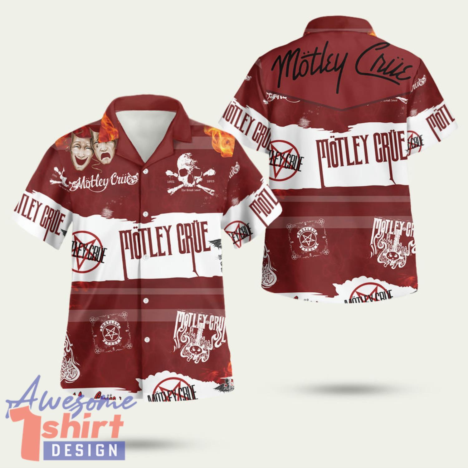 Motley Crue 3D Hawaiian Shirt Summer Style Gift