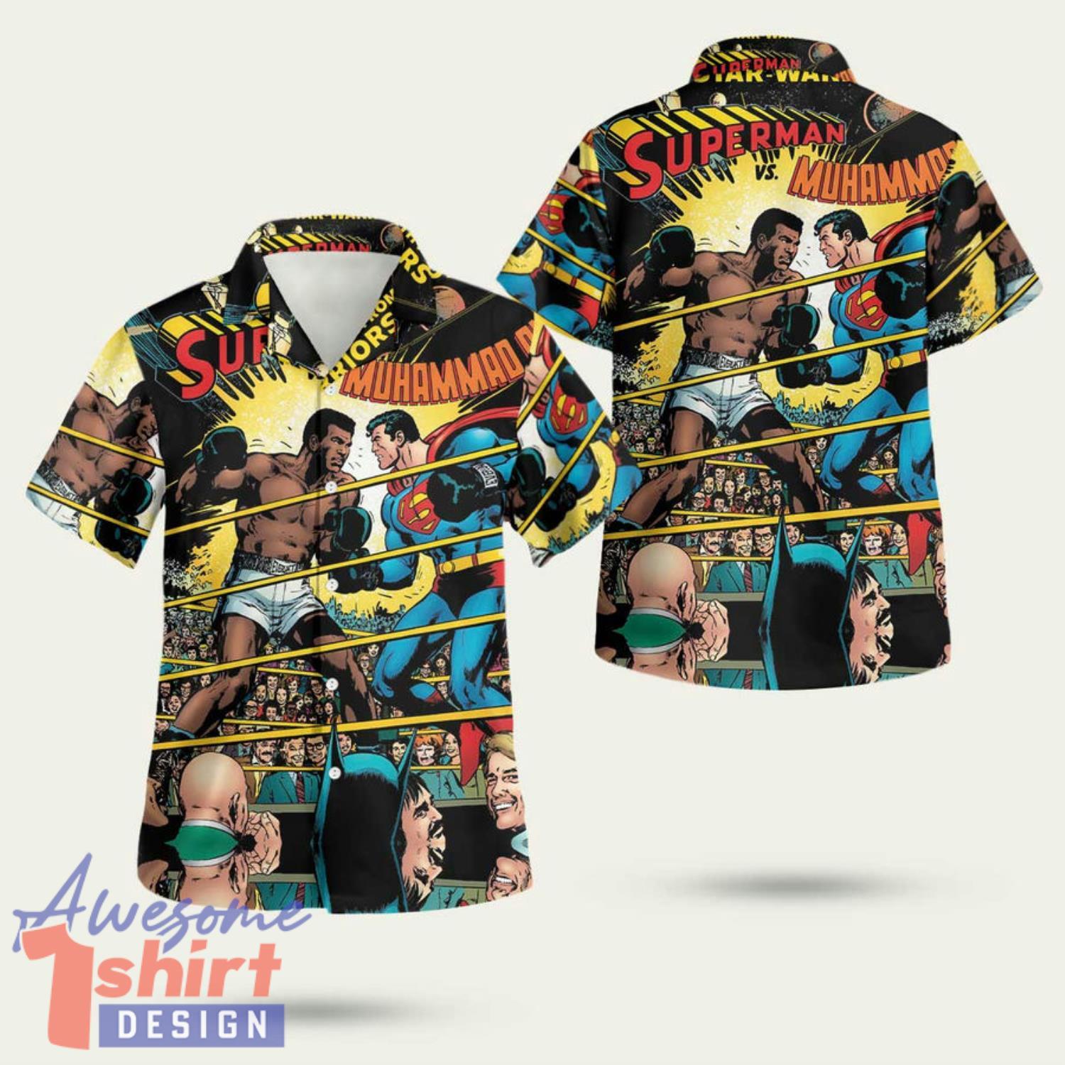 Muhammad Ali Vs Superman 3D Hawaiian Shirt Summer Style Gift