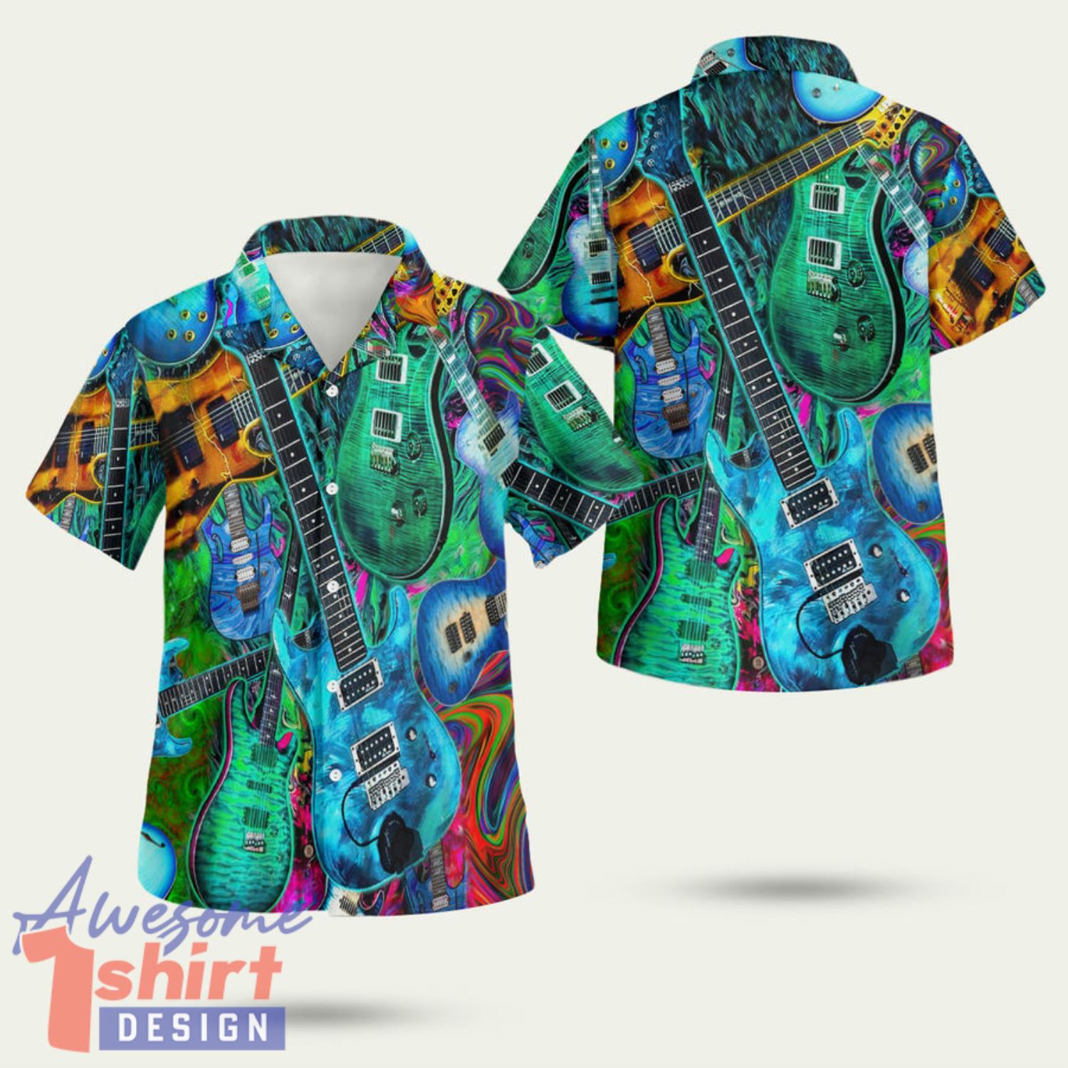 Music Is What Feelings Sound Like Guitar 3D Hawaiian Shirt Summer Style Gift