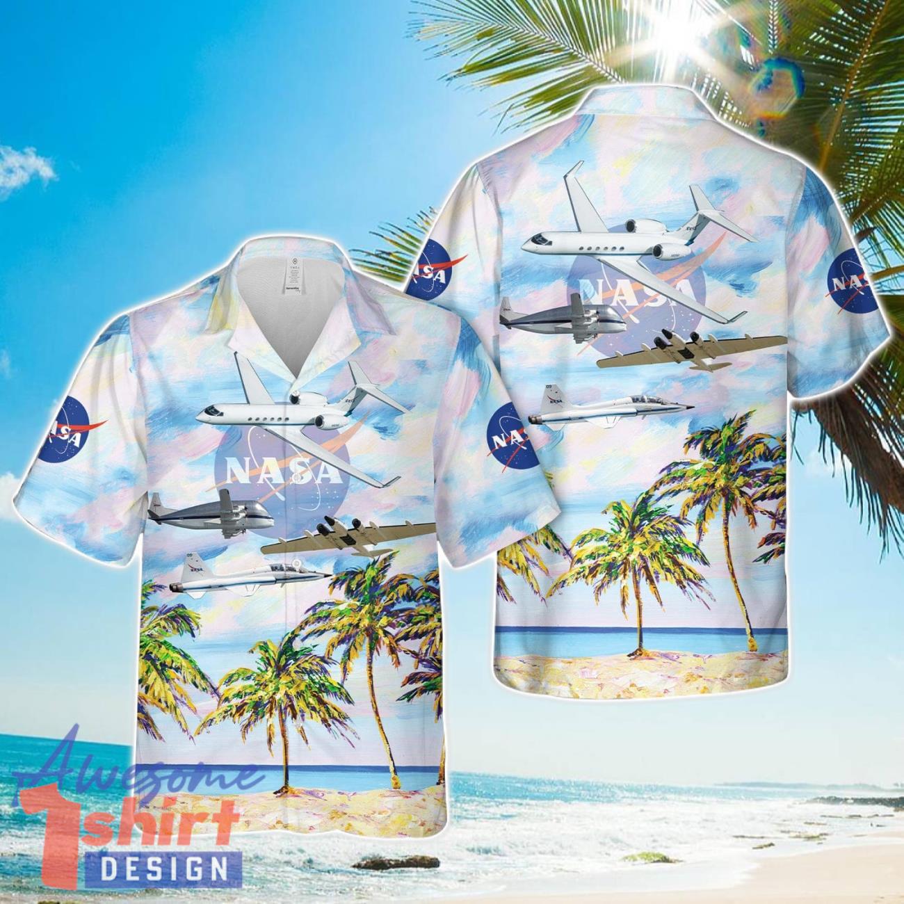 NASA  Aloha 3D Hawaiian Shirt