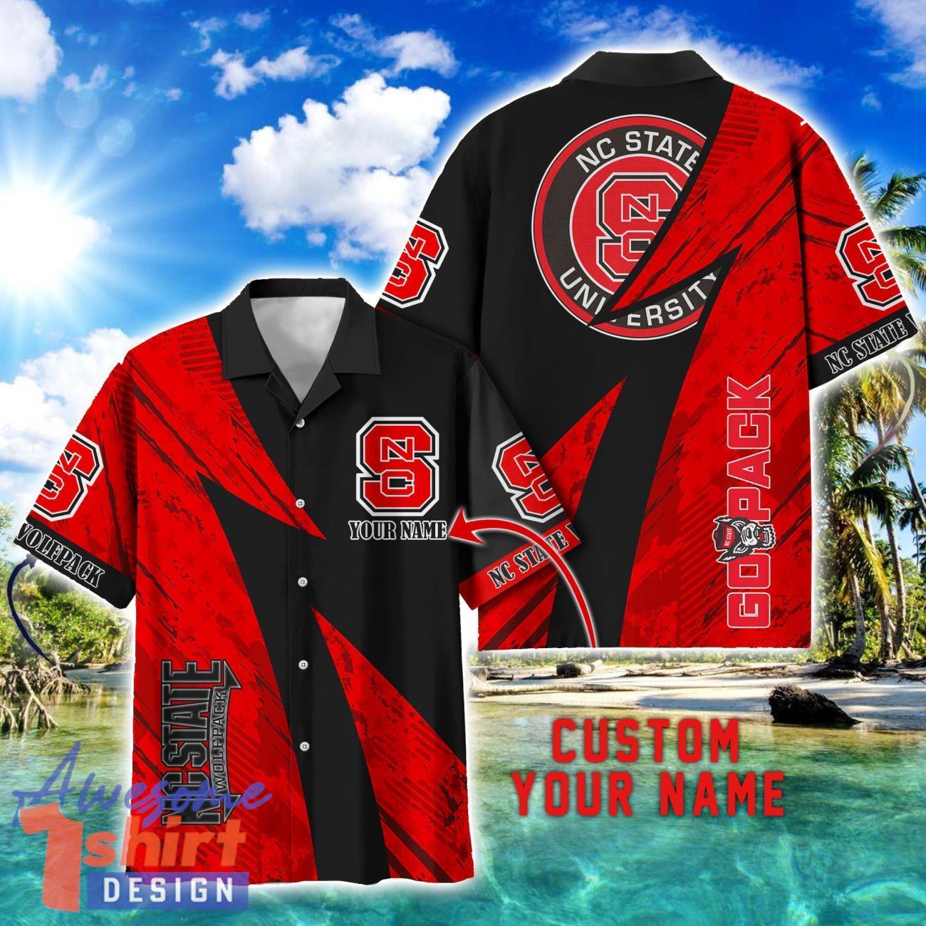 NC State Wolfpack AOP Hawaiian Shirt Beach Summer Shirt Personalized Name For fans