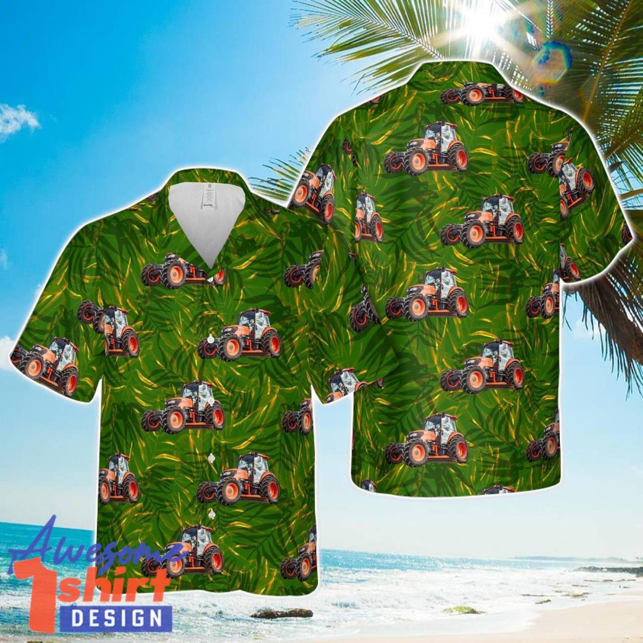 Neilo M7040 Q Cabin Tractor Grader Hawaiian Shirt Beach Hoilday Summer Gift