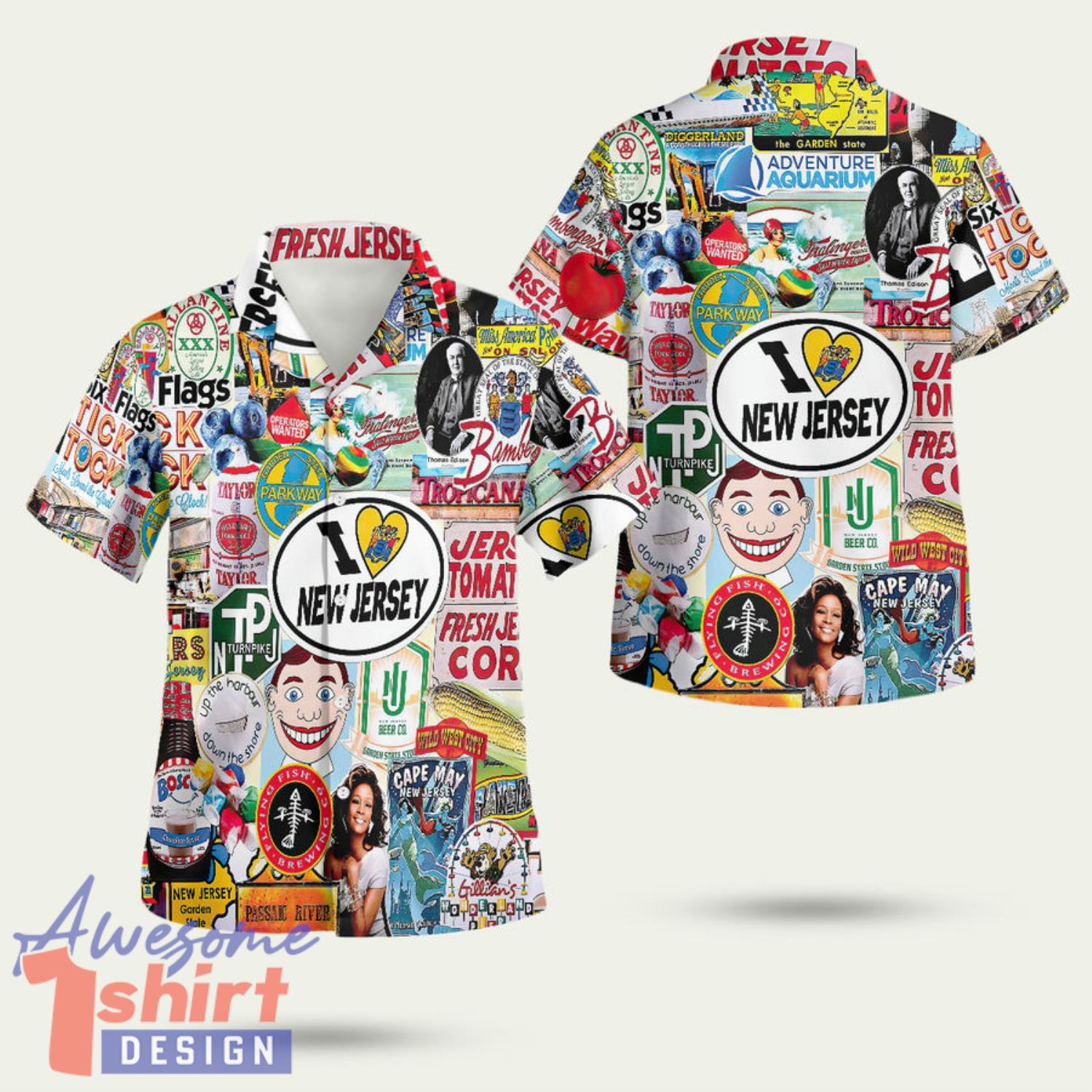 New Jersey 3D Hawaiian Shirt Summer Style Gift