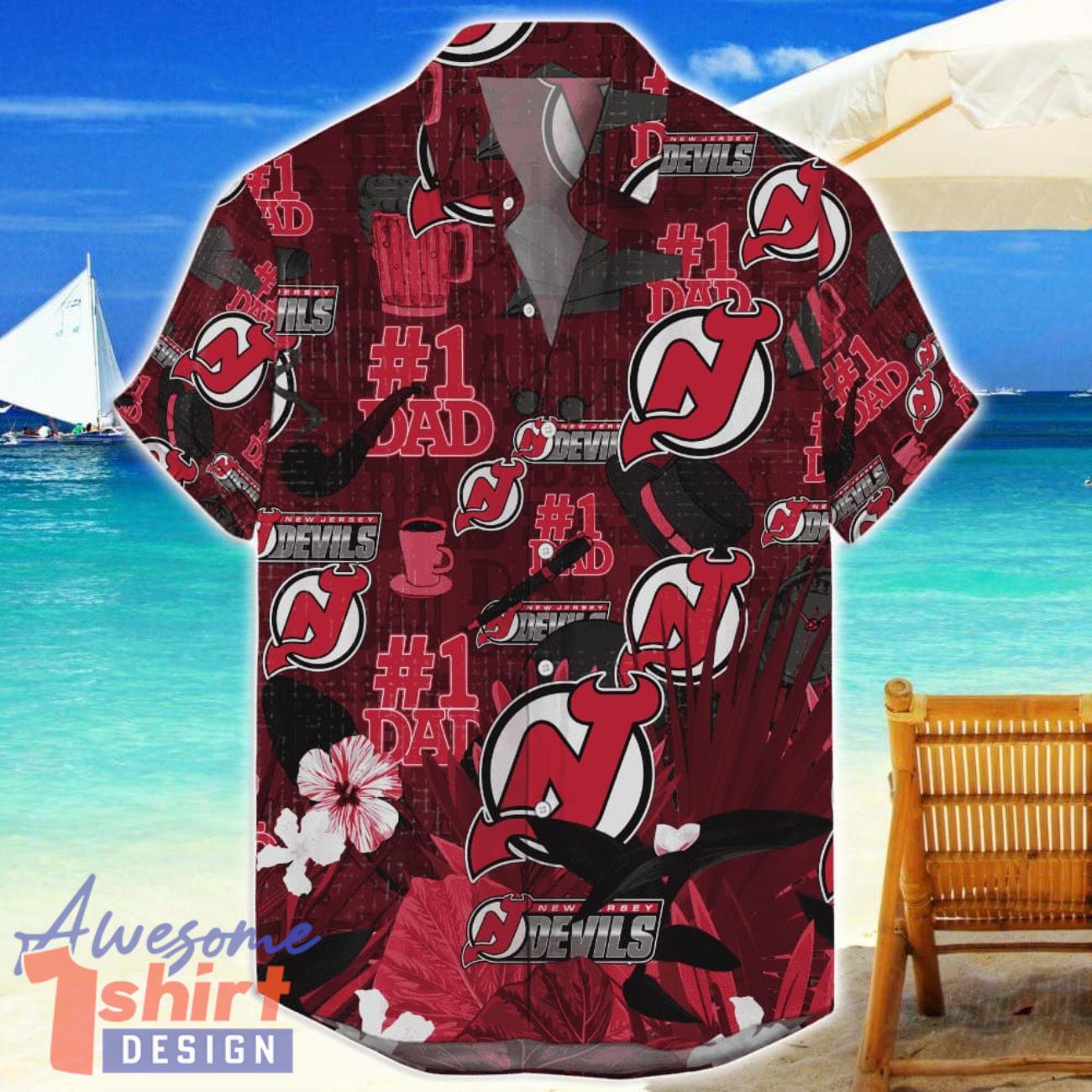 New Jersey Devils Hawaiian Shirt Father’s Day Gift For Dad Grandpa NHL Team