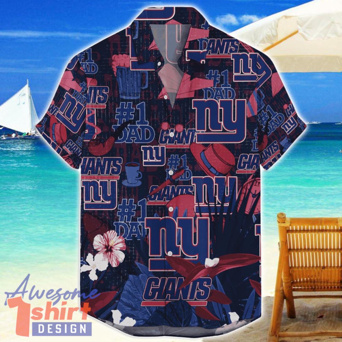 New York Giants Hawaiian Shirt Father’s Day Gift For Dad Grandpa NFL Team